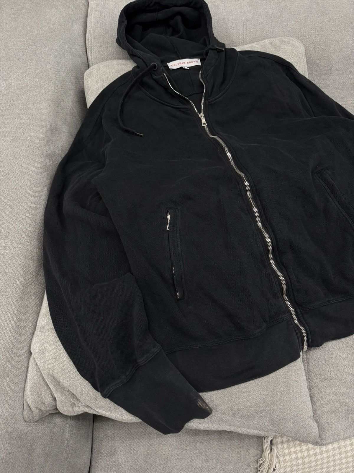 Orlebar Brown Orlebar Brown Black Zip Hoodie Size US L / EU 52-54 / 3 - 3 Thumbnail