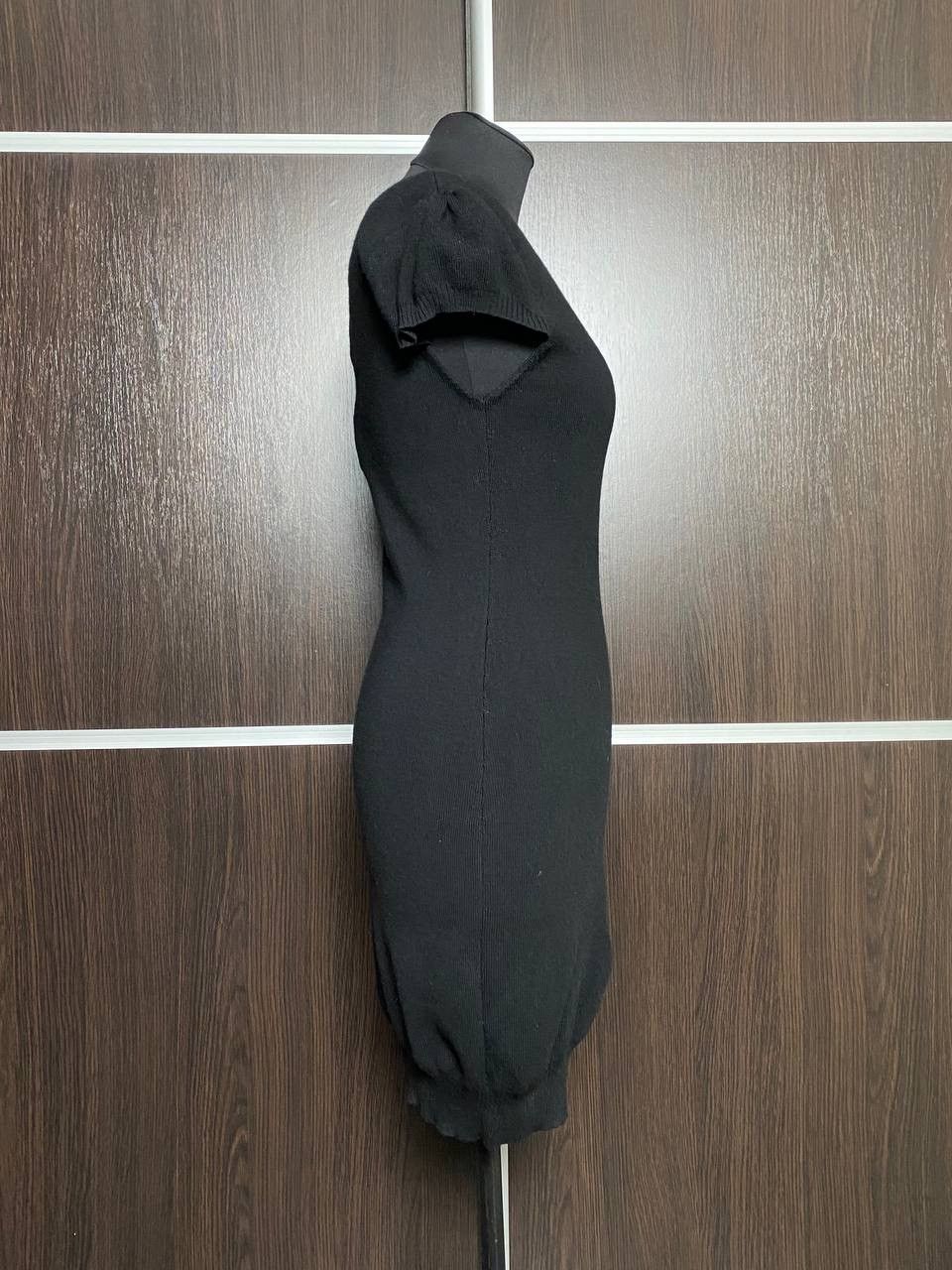 Alice + Olivia × Designer Alice+Olivia Black Knit Bodycon Short sleeve dress Size L / US 10 / IT 46 - 3 Thumbnail