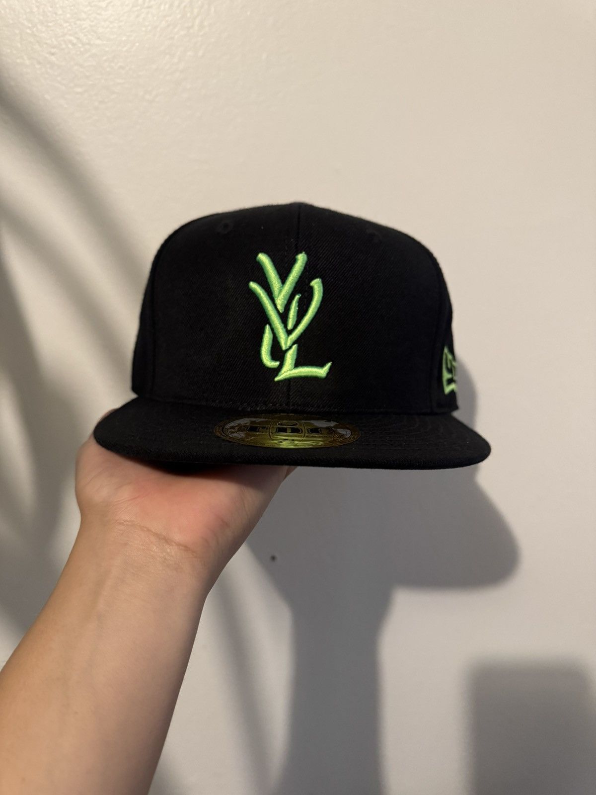 Destroy Lonely 7 1/8 PLAYBOI CARTI YVL FITTED GREEN ON BLACK HAT