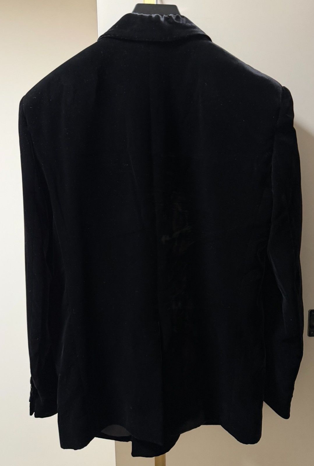 Saint Laurent Paris Saint Laurent 24SS Velvet Black Double-Breasted Blazer Size 50S - 4 Thumbnail