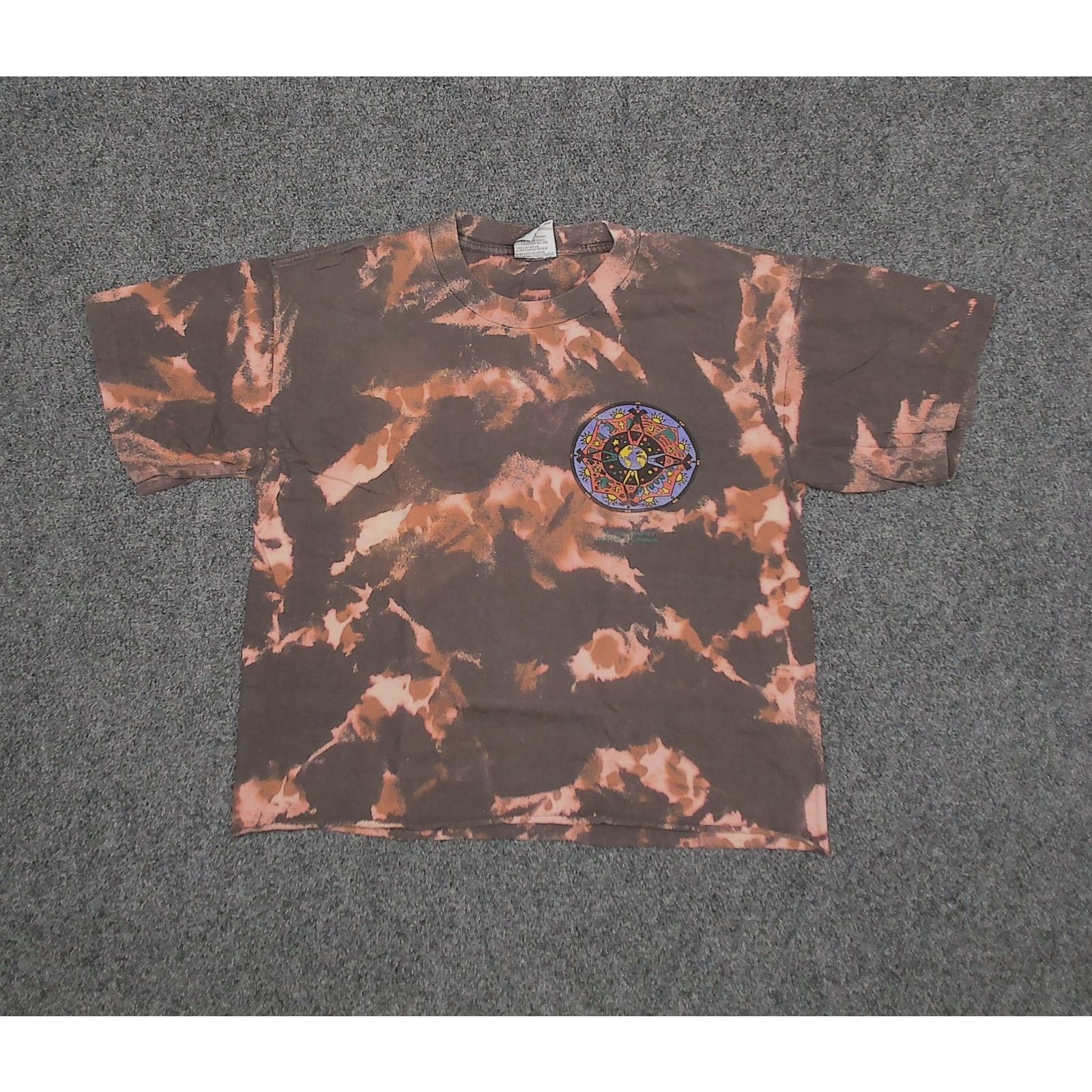 Vintage Vintage 90s San Diego World Peace Boxy Bleach Cropped Tee Size L / US 10 / IT 46 - 3 Thumbnail
