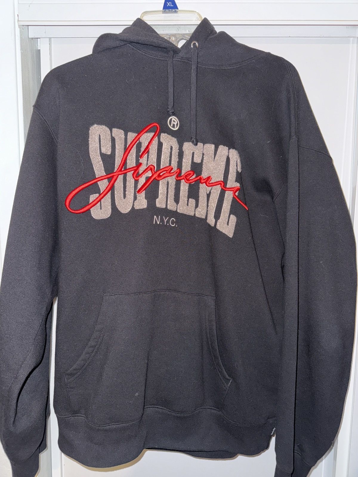 Supreme Embroidered Chenille Hooded Sweatshirt