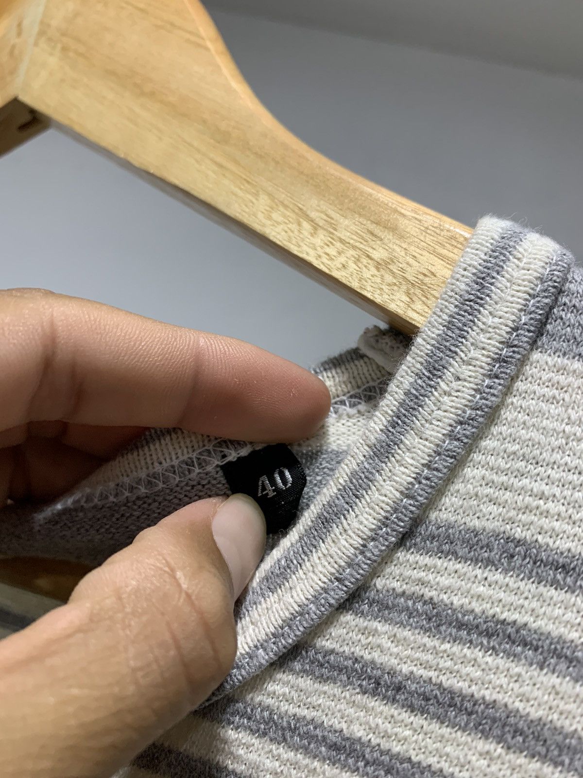 Japanese Brand × Vintage Rare💥 Made in Japan Stripes Knit Ls Shirt Size US S / EU 44-46 / 1 - 5 Thumbnail