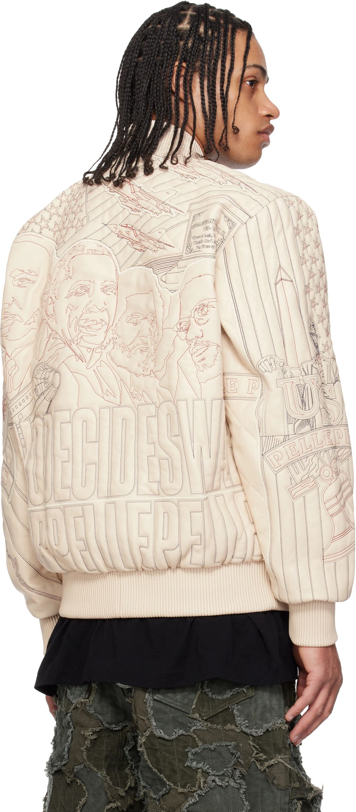 Who Decides War o1h1sh10525 Pelle Pelle Monument Jacket in Light Beige Size US XL / EU 56 / 4 - 5 Thumbnail