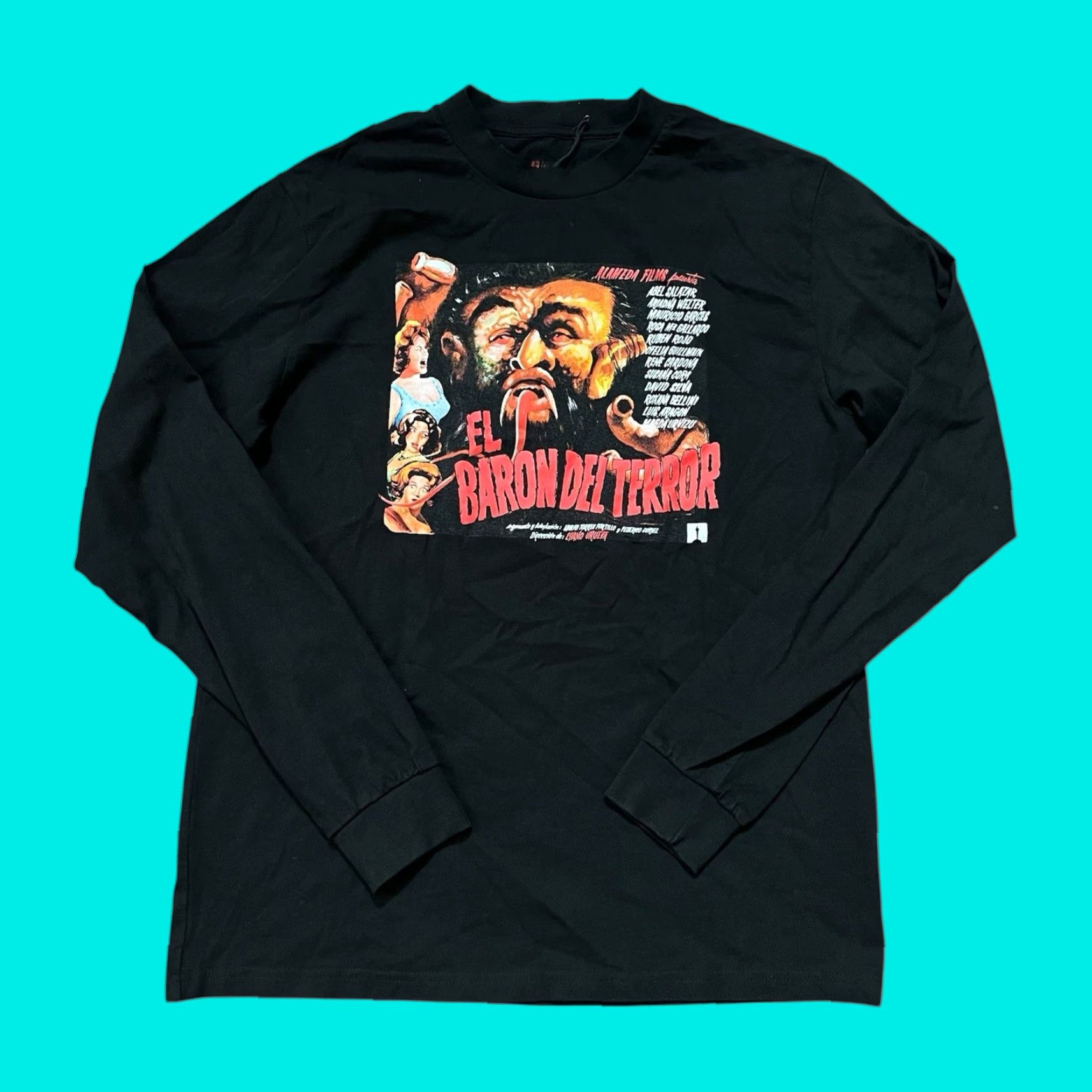 Vintage VINTAGE Mexico Maleficarum T-Shirt Main Selling Point: Horror Movie Promo Long Sleeve Adult M Black 1990s/90s Mexico Mens Size US M / EU 48-50 / 2 - 1 Thumbnail
