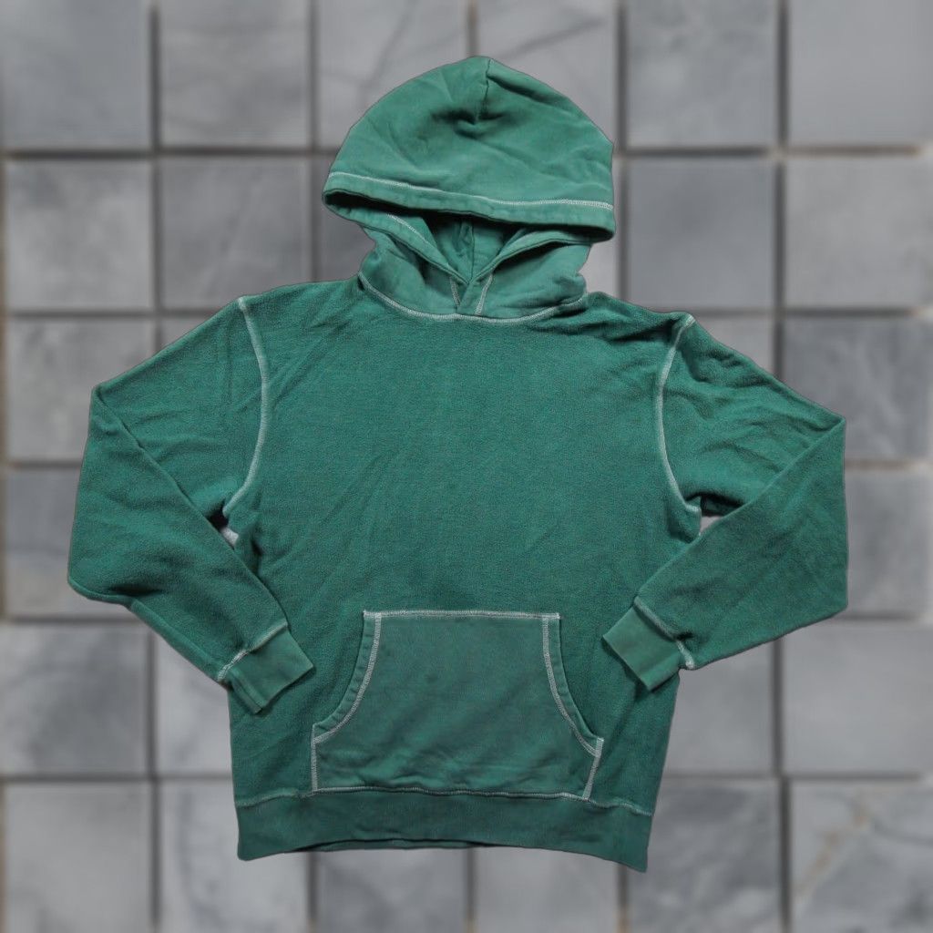 Vintage Mate Sweatshirt Womens XS/S Green Hoodie Pullover Inside Out Sweater Ladies Size S / US 4 / IT 40 - 1 Thumbnail
