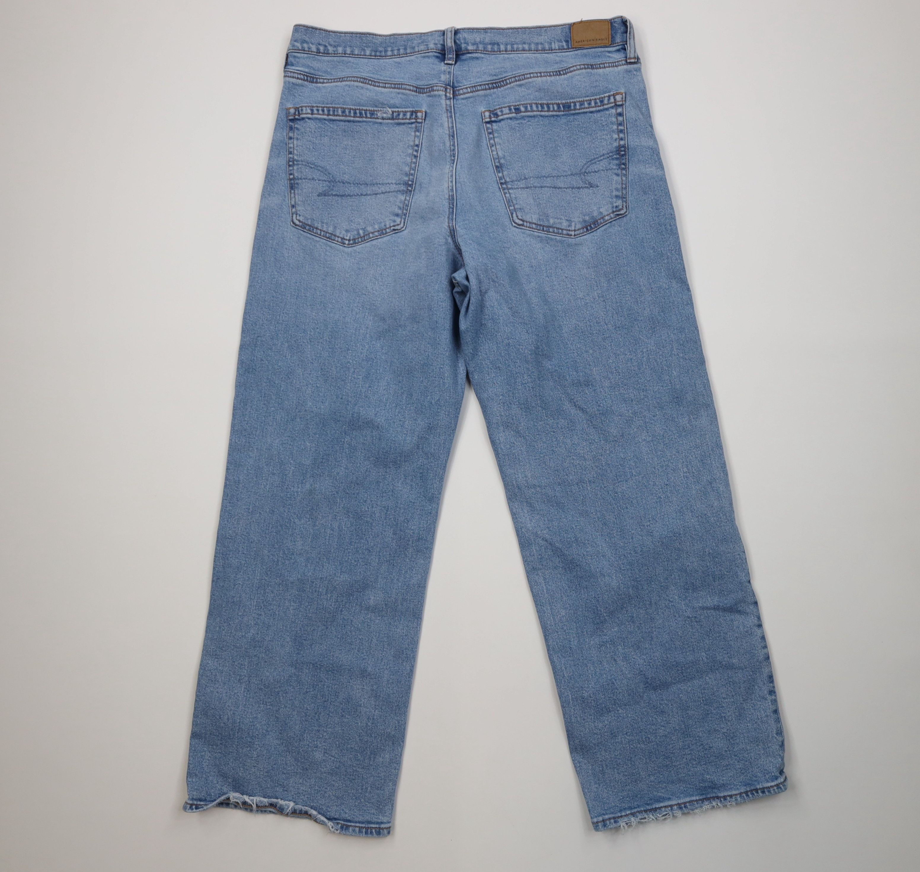 American Eagle Outfitters Vintage Y2K American Eagle Stovepipe Wide Leg Denim Jeans Size 34" / US 12 / IT 48 - 10 Thumbnail