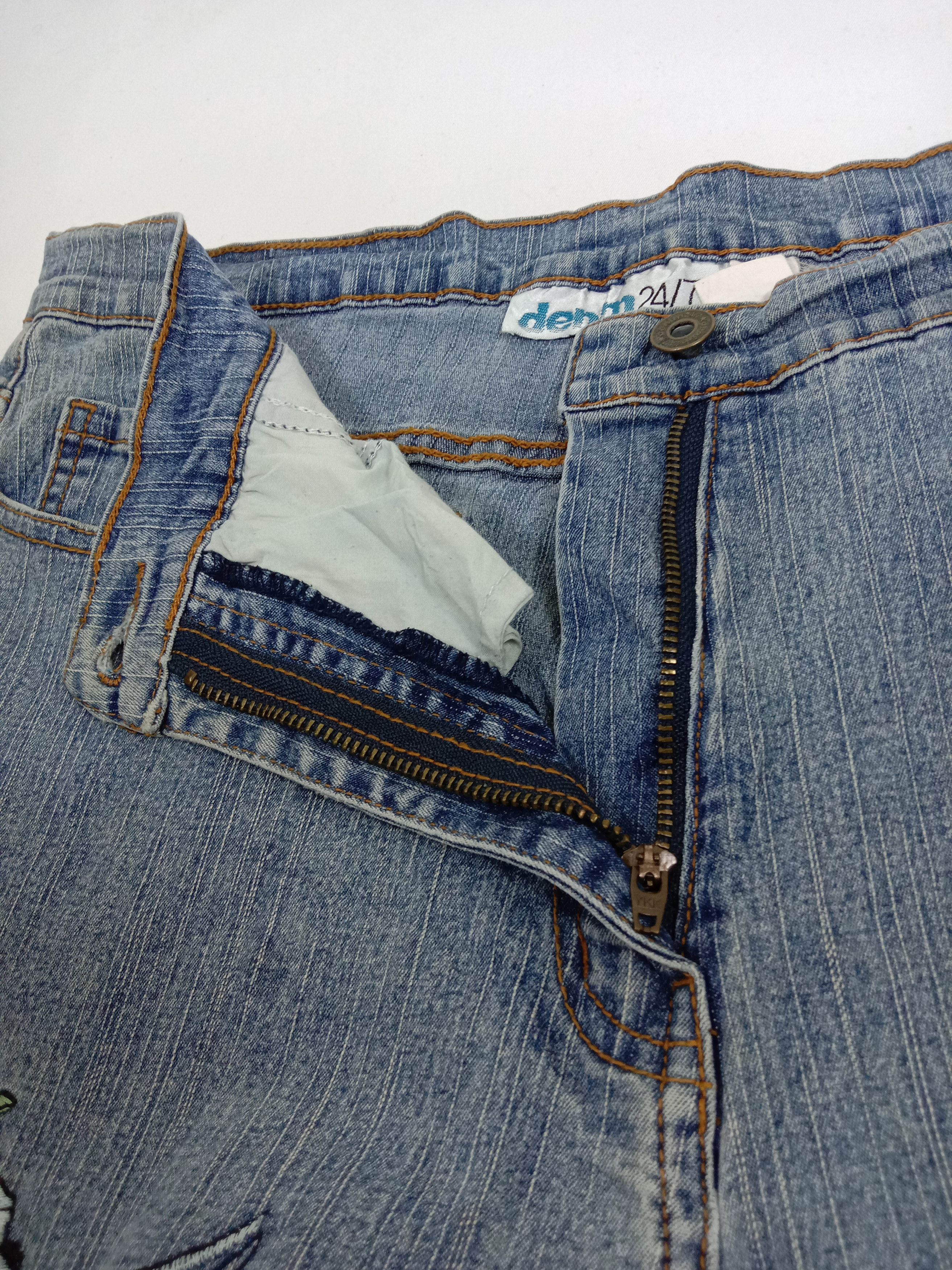 Beauty Beast Vintage Denim 24/7 Embroidered Flare Jeans Size 33" - 12 Thumbnail