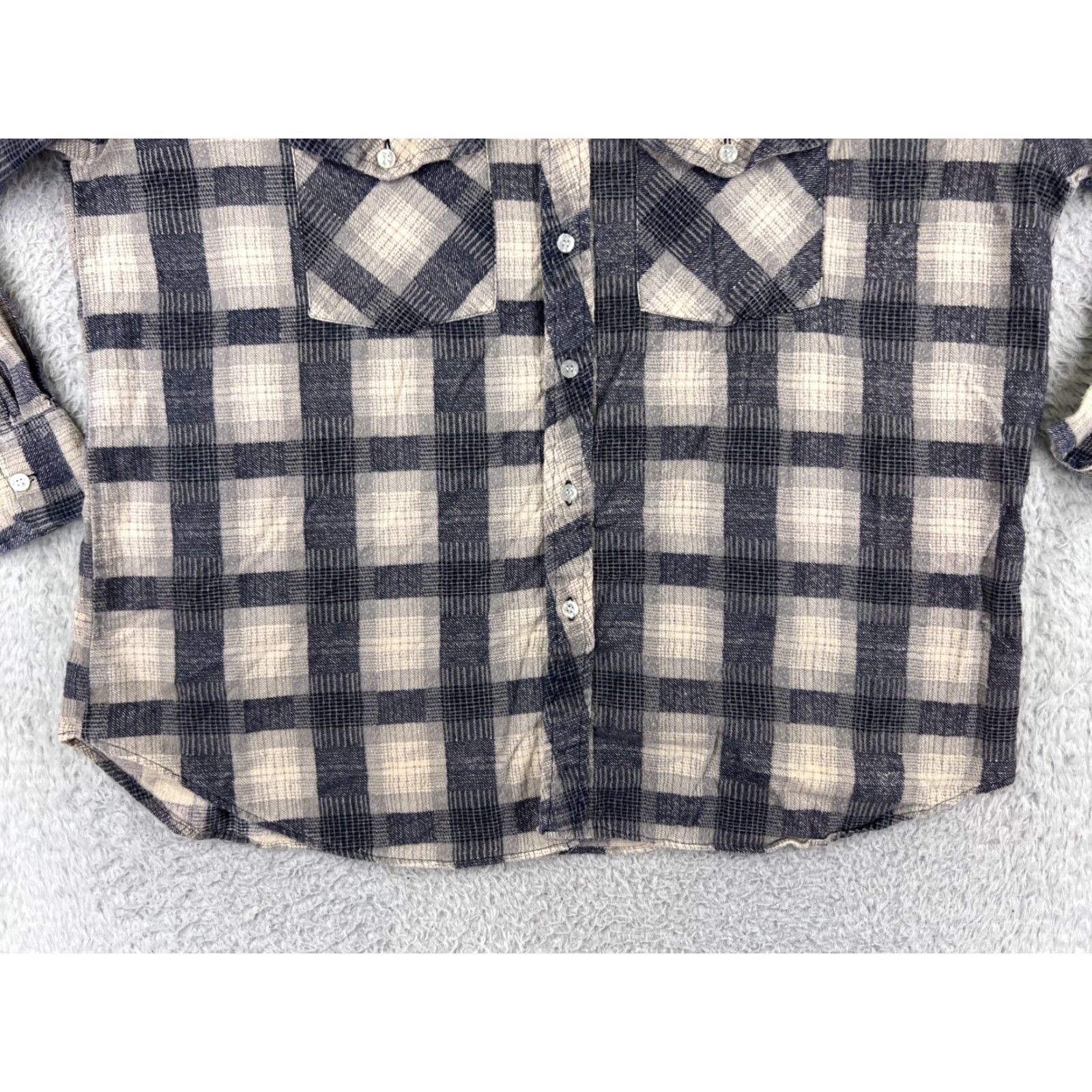 Lumberjack Lumber Jack Shirt Mens 2XL Gray Plaid Flannel 100% Cotton Pockets Button-Up Casual Western Size US XXL / EU 58 / 5 - 7 Thumbnail