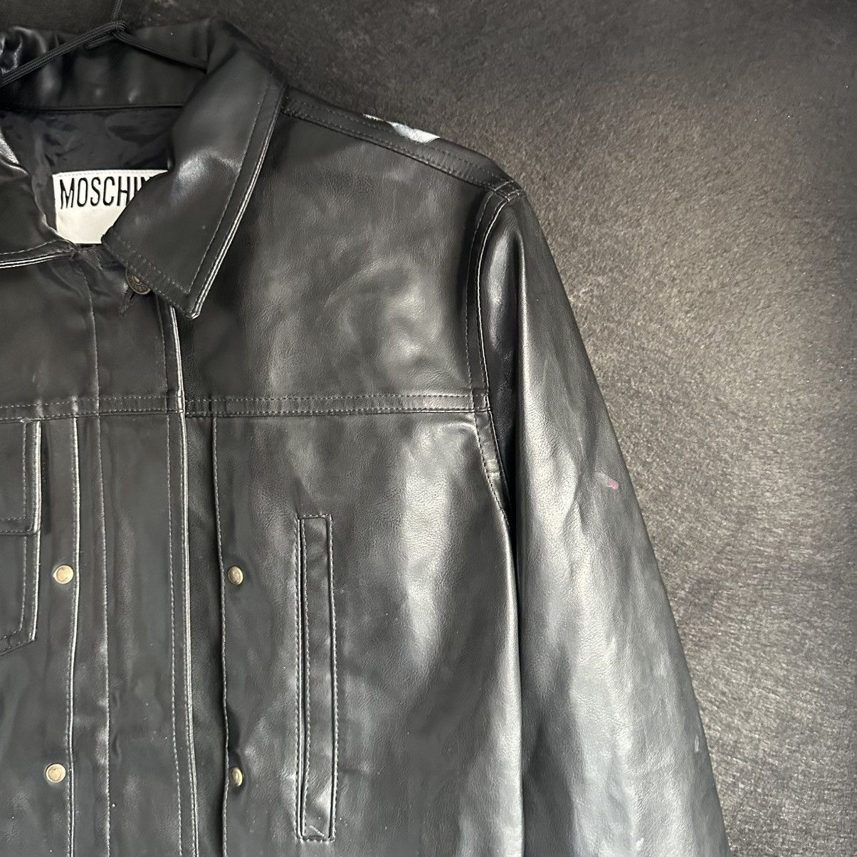 Moschino Moschino Vintage Leather Jacket Made In Italy Size M / US 6-8 / IT 42-44 - 4 Thumbnail