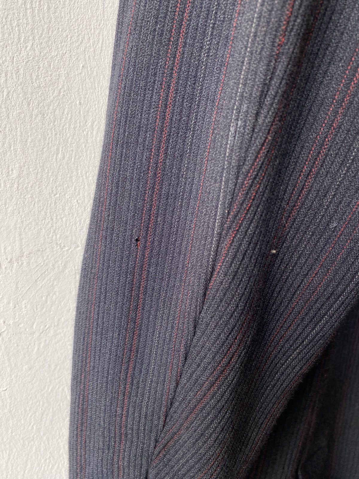 Marithe + Francois Girbaud × Vintage 1990s - Marithe Francois Girbaud Italy Pinstripe Blazer Size 44R - 11 Thumbnail
