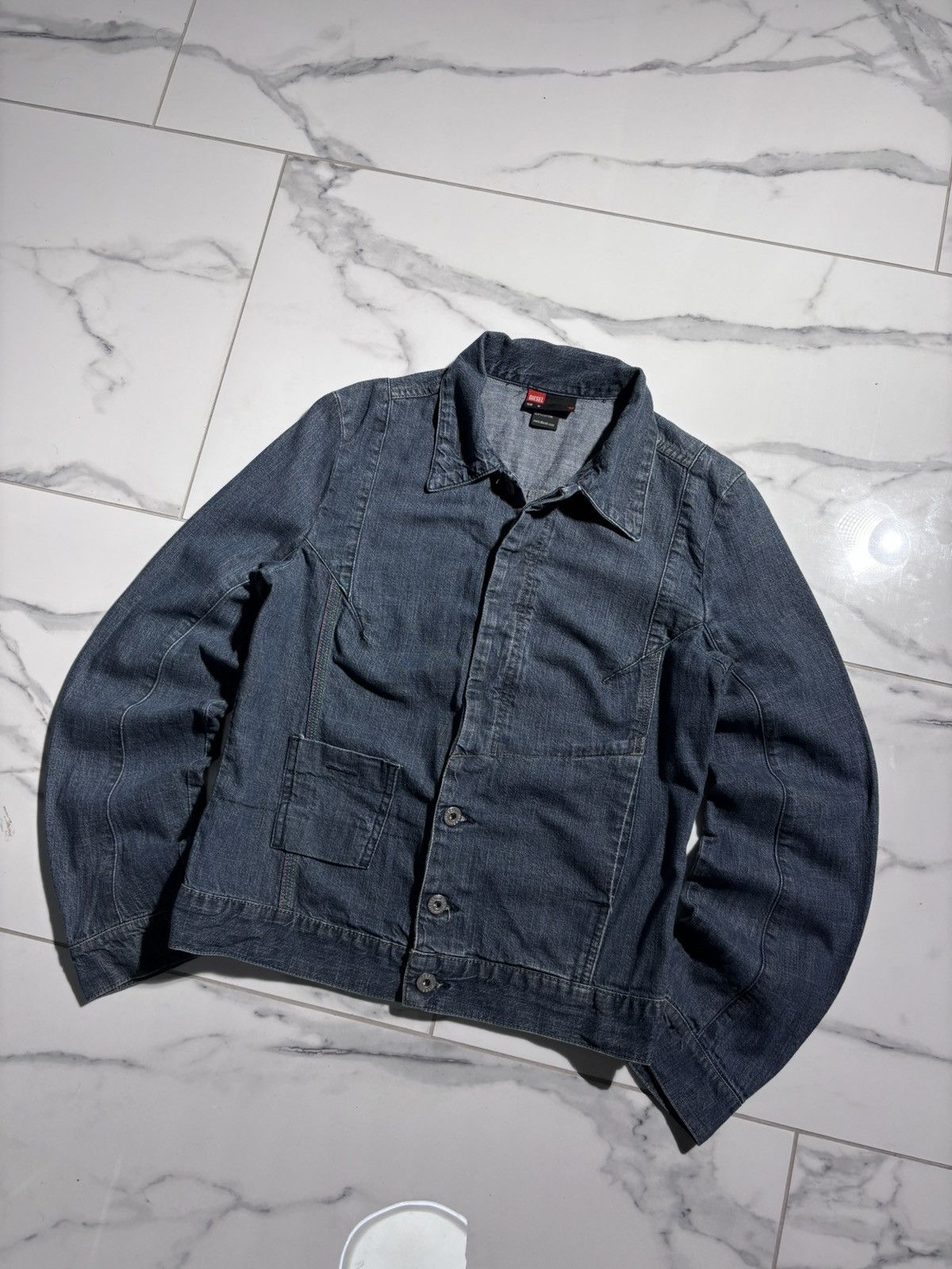 Diesel Vintage Y2K Diesel Jacket Denim 00’s Retro Workwear Style Size M / US 6-8 / IT 42-44 - 1 Thumbnail