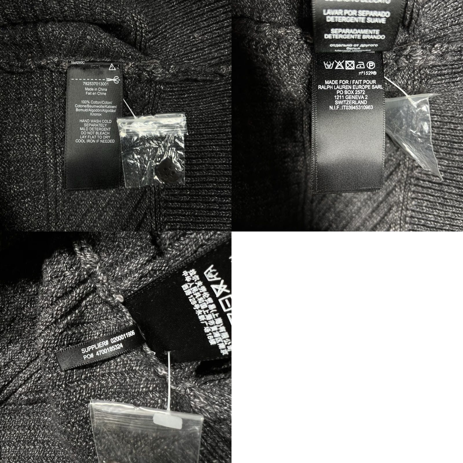 Vintage VINTAGE RRL Heavyweight Indigo-Charcoal Shawl Pullover Knit Sweater XL Cotton Size US XL / EU 56 / 4 - 10 Thumbnail