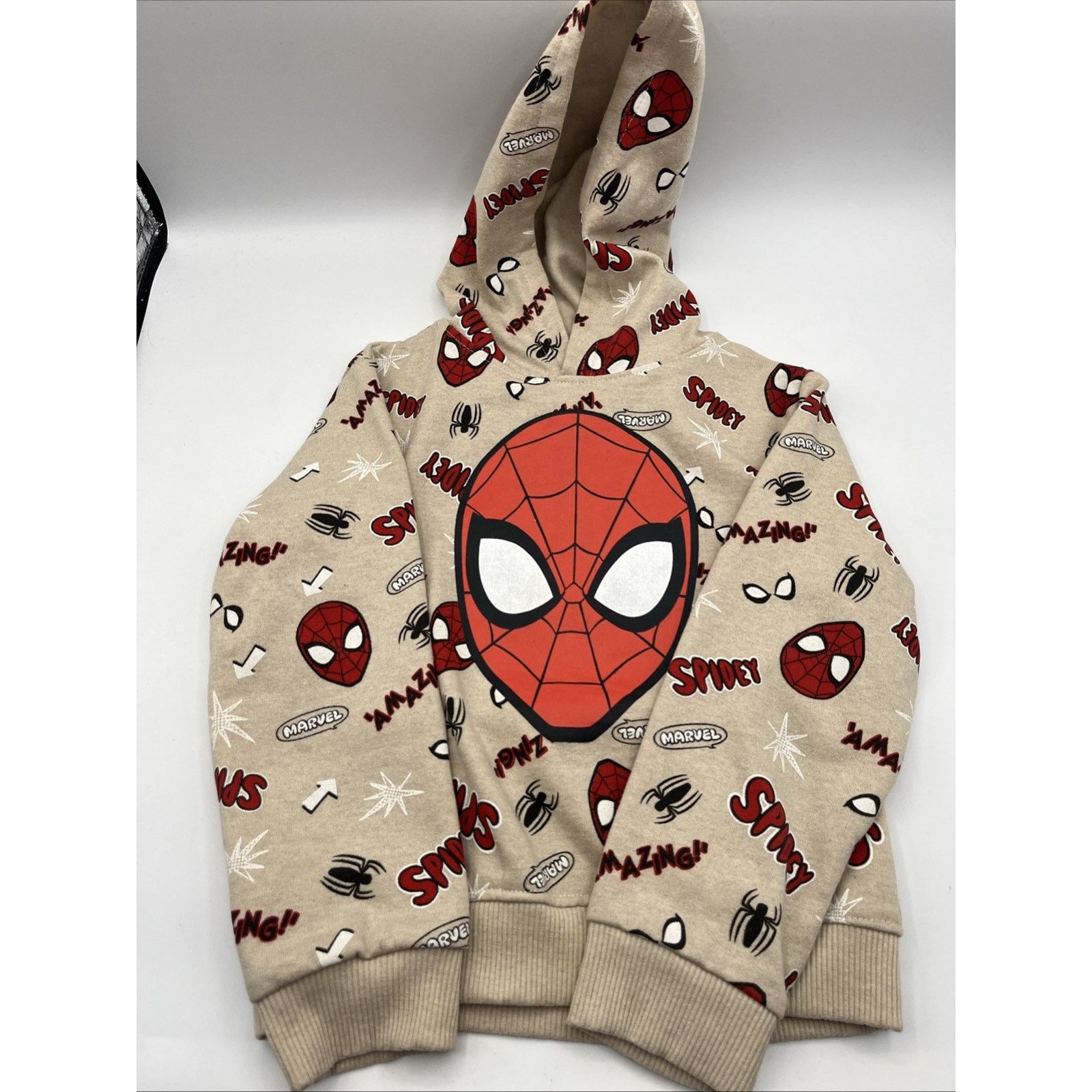 Marvel Comics Marvel Spider-Man Boys Hoodie Size 6 & Spider-Man Slippers Size ONE SIZE - 4 Thumbnail