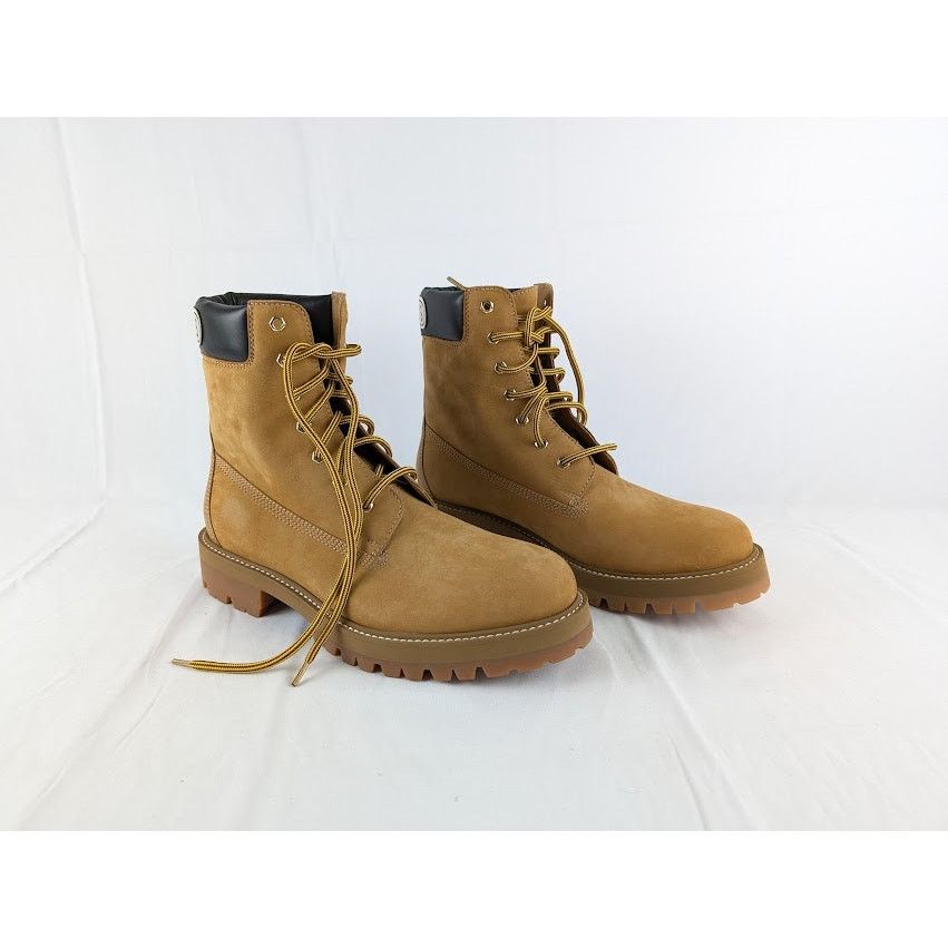 Vetements o1rshd1 Suede Logo Cuff Trucker Boots in Beige Size US 12 / EU 45 - 7 Thumbnail