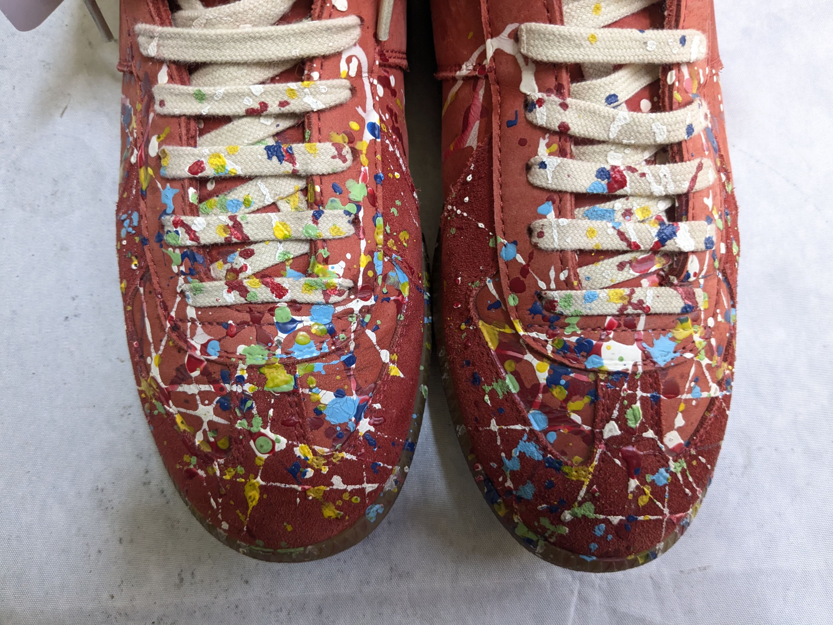 Maison Margiela Maison Margiela Replica GAT Red Paint Splatter 9 42 High Top Size US 9 / EU 42 - 2 Thumbnail