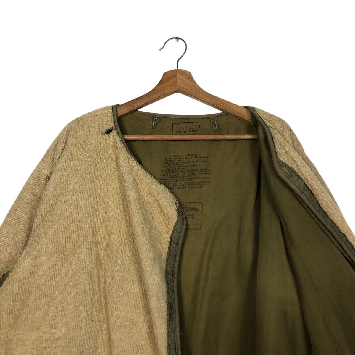 Vintage 📌Vintage Chore Worker Military Jacket Button Size US L / EU 52-54 / 3 - 13 Thumbnail