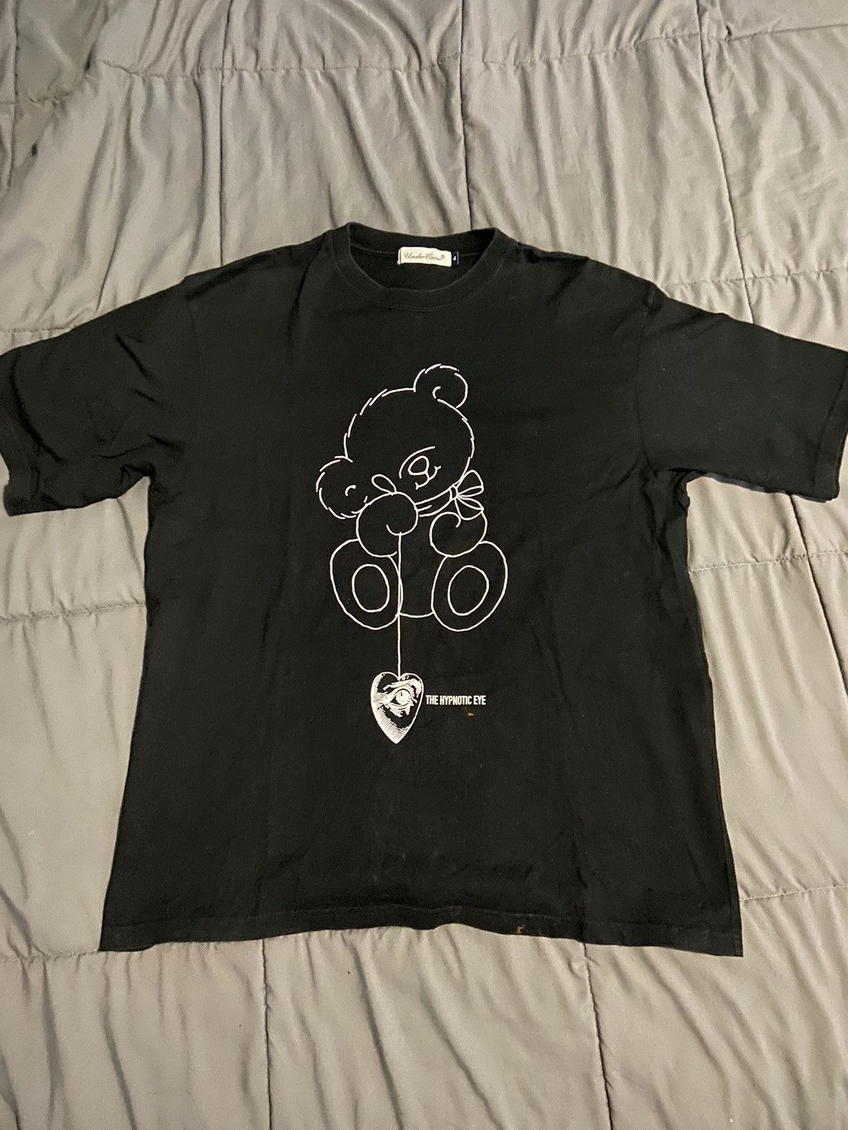 image of Undercover Hypnotic Print Tee Shirt in Black, Men's (Size XL)