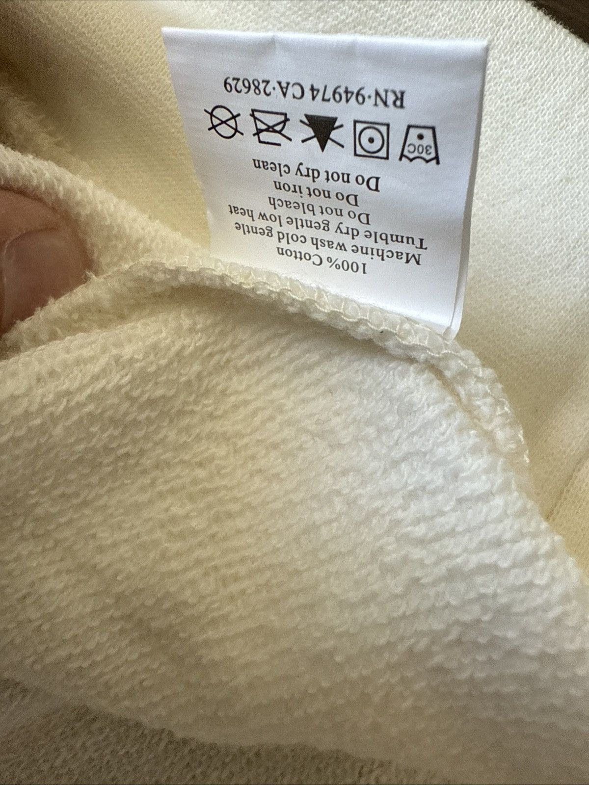 Stussy Stüssy French Terry Hoodie Beige Cream Pullover Size Small Size US S / EU 44-46 / 1 - 3 Thumbnail