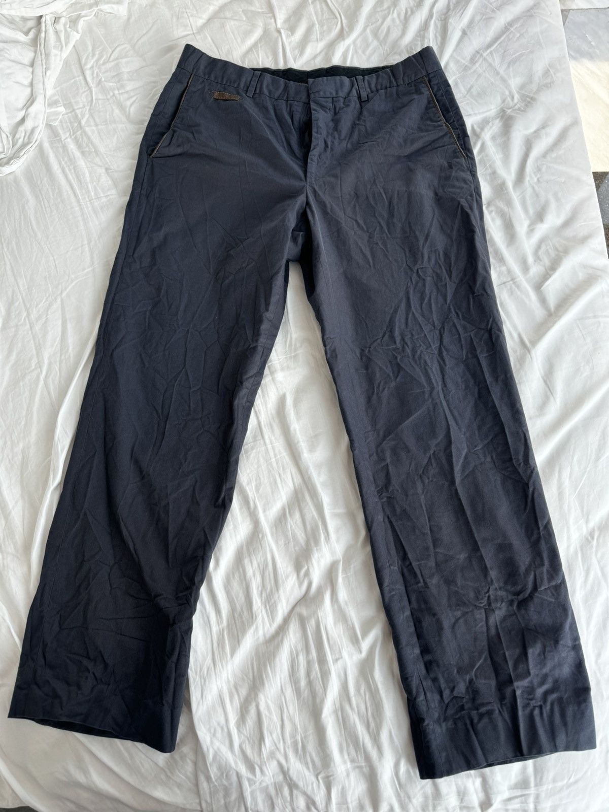 Hermes Hermes Clou de Selle navy blue cotton pants Size US 32 / EU 48 - 7 Thumbnail