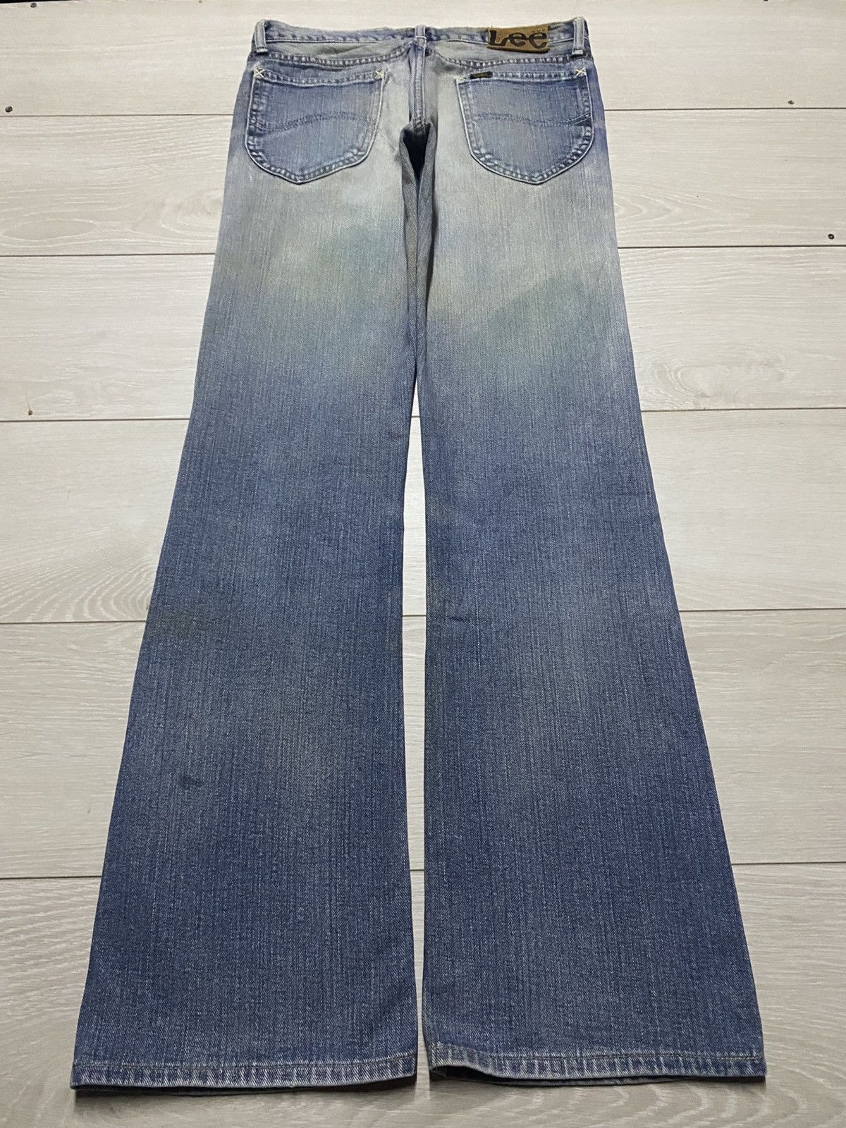 Lee Vintage Lee Rider Faded Wash Distressed Flare Bootcut Jeans Size US 29 - 2 Thumbnail