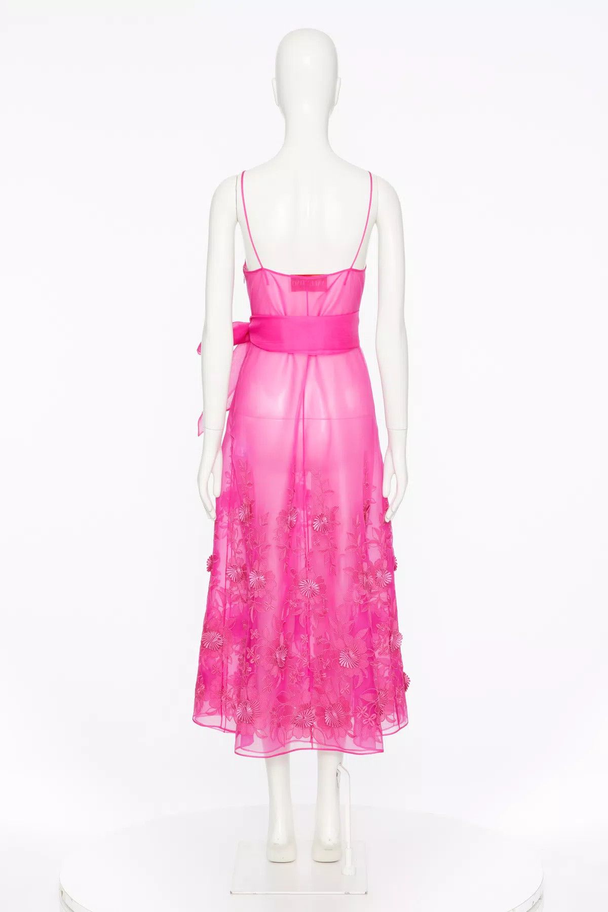 Valentino o1s1wg110426 Midi Dress in Pink Size M / US 6-8 / IT 42-44 - 3 Thumbnail
