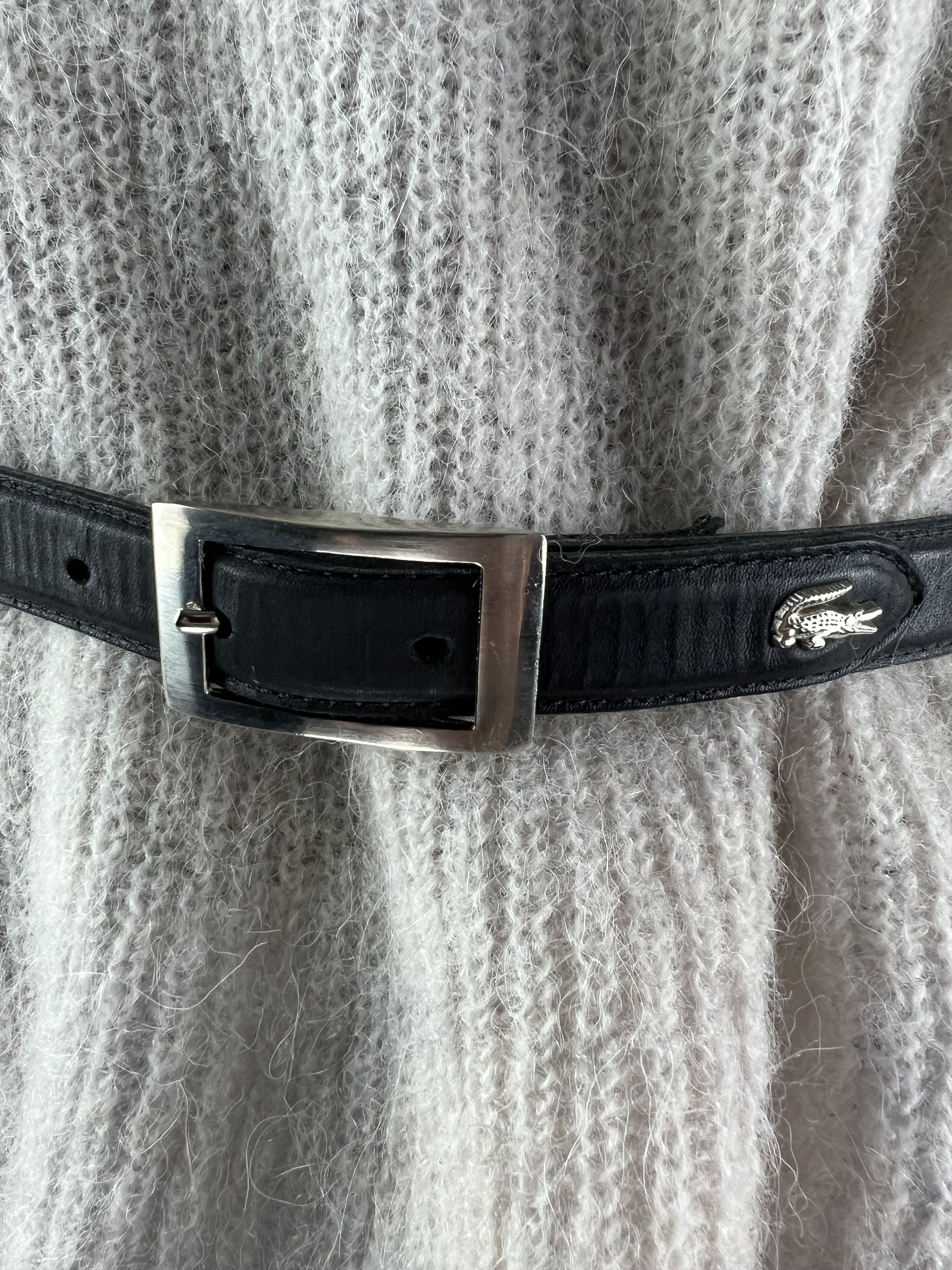 Lacoste × Vintage Vtg Lacoste Black Leather Belt Size 75/30 Size ONE SIZE - 3 Thumbnail