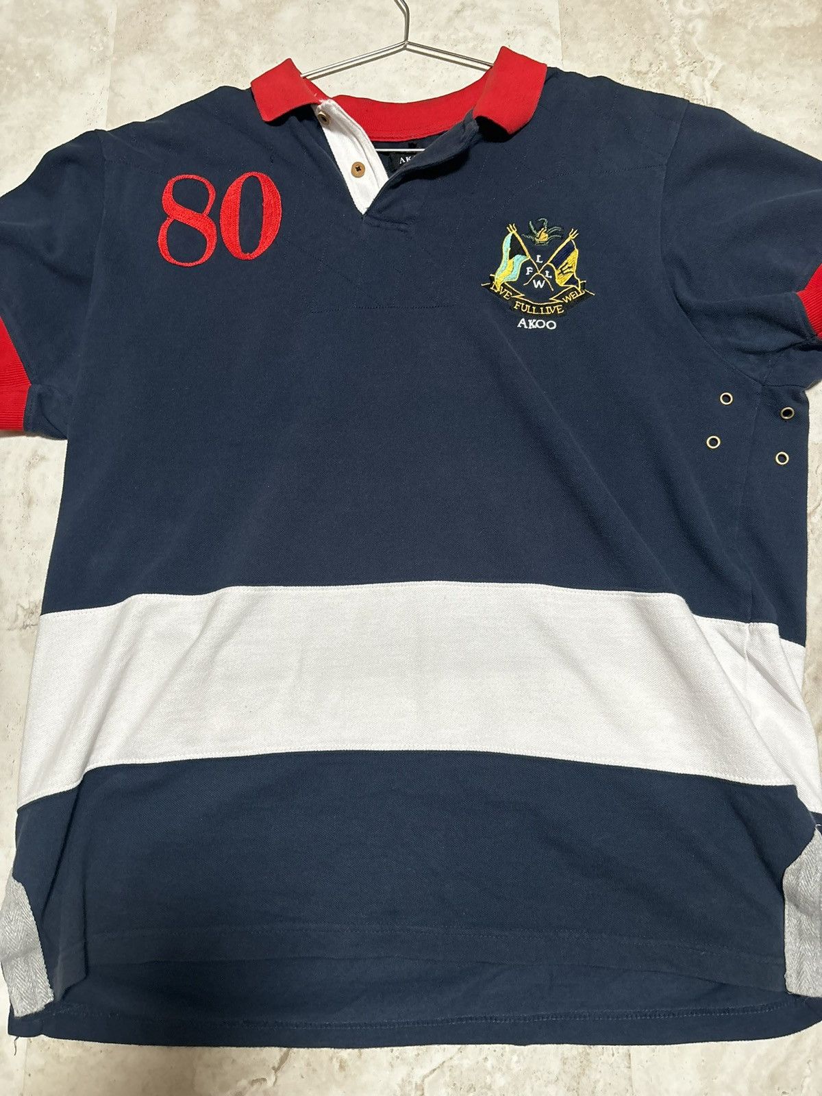 AKOO Akoo x Polo Blue White & Red Shirt Size US XL / EU 56 / 4 - 1 Thumbnail