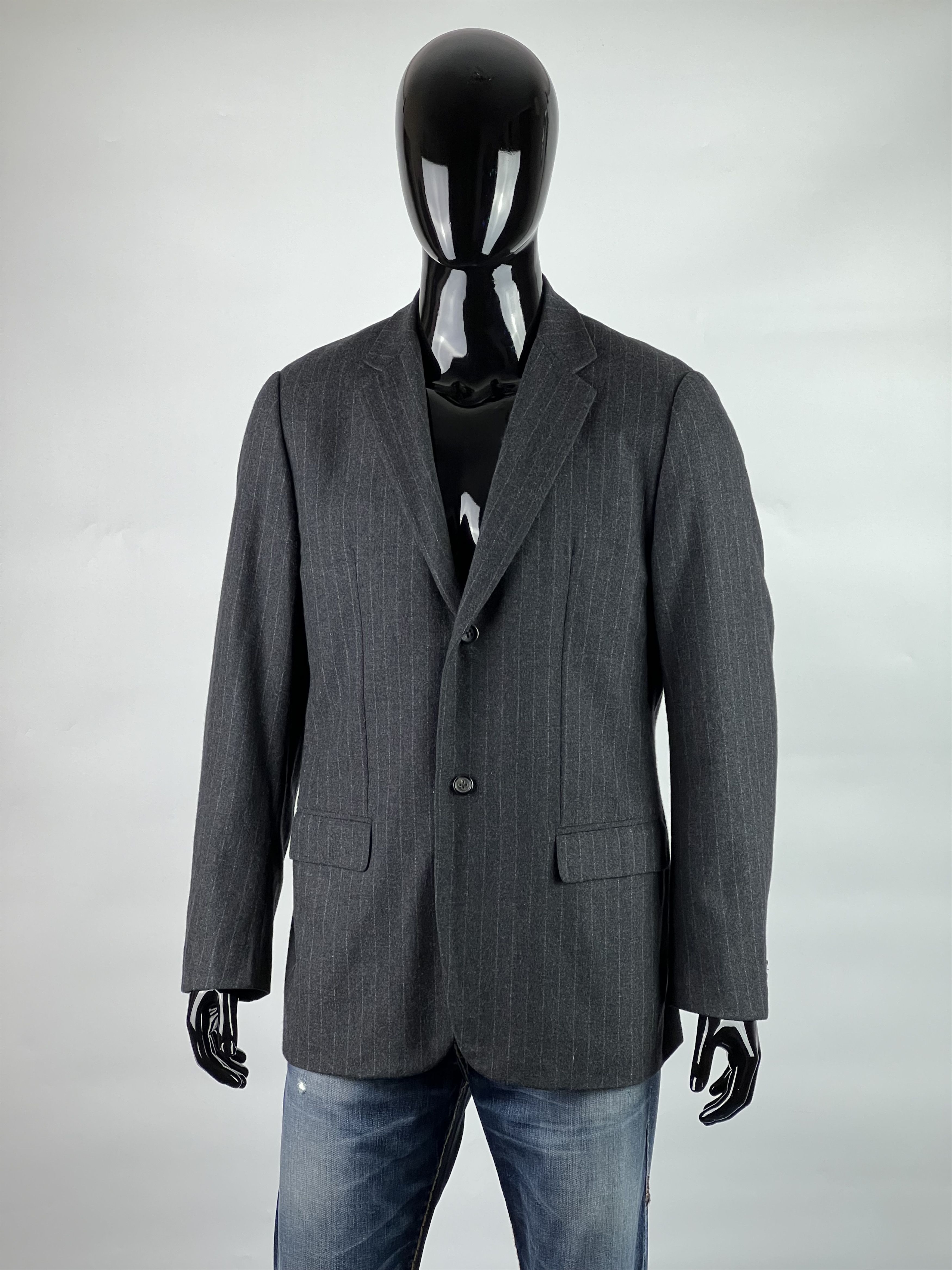 Jil Sander Raf Simons Era Striped 100% Cashmere Blazer 50R