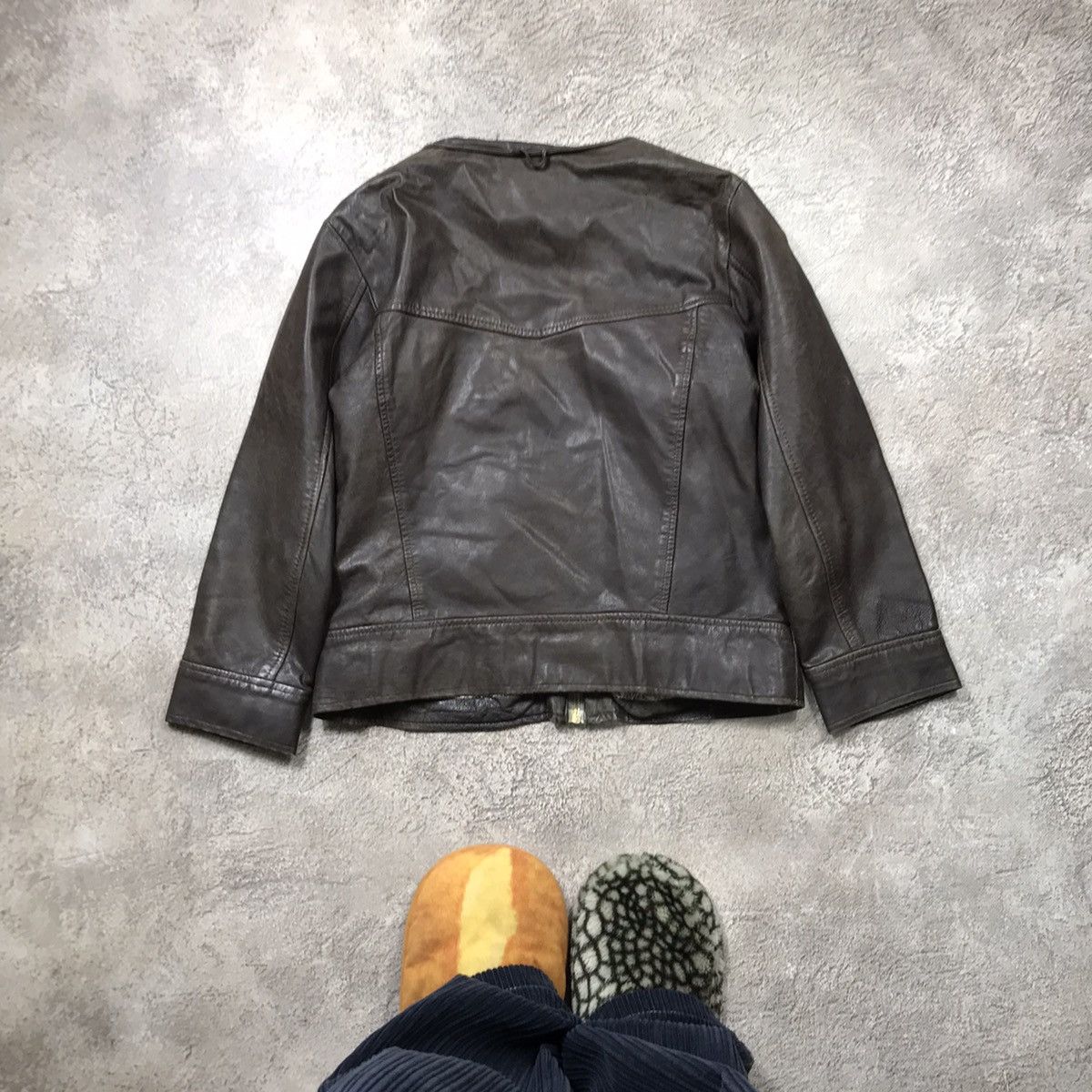 Vintage Vintage Y2K Faded Black Leather Jacket Grunge Streetwear M Size M / US 6-8 / IT 42-44 - 6 Thumbnail