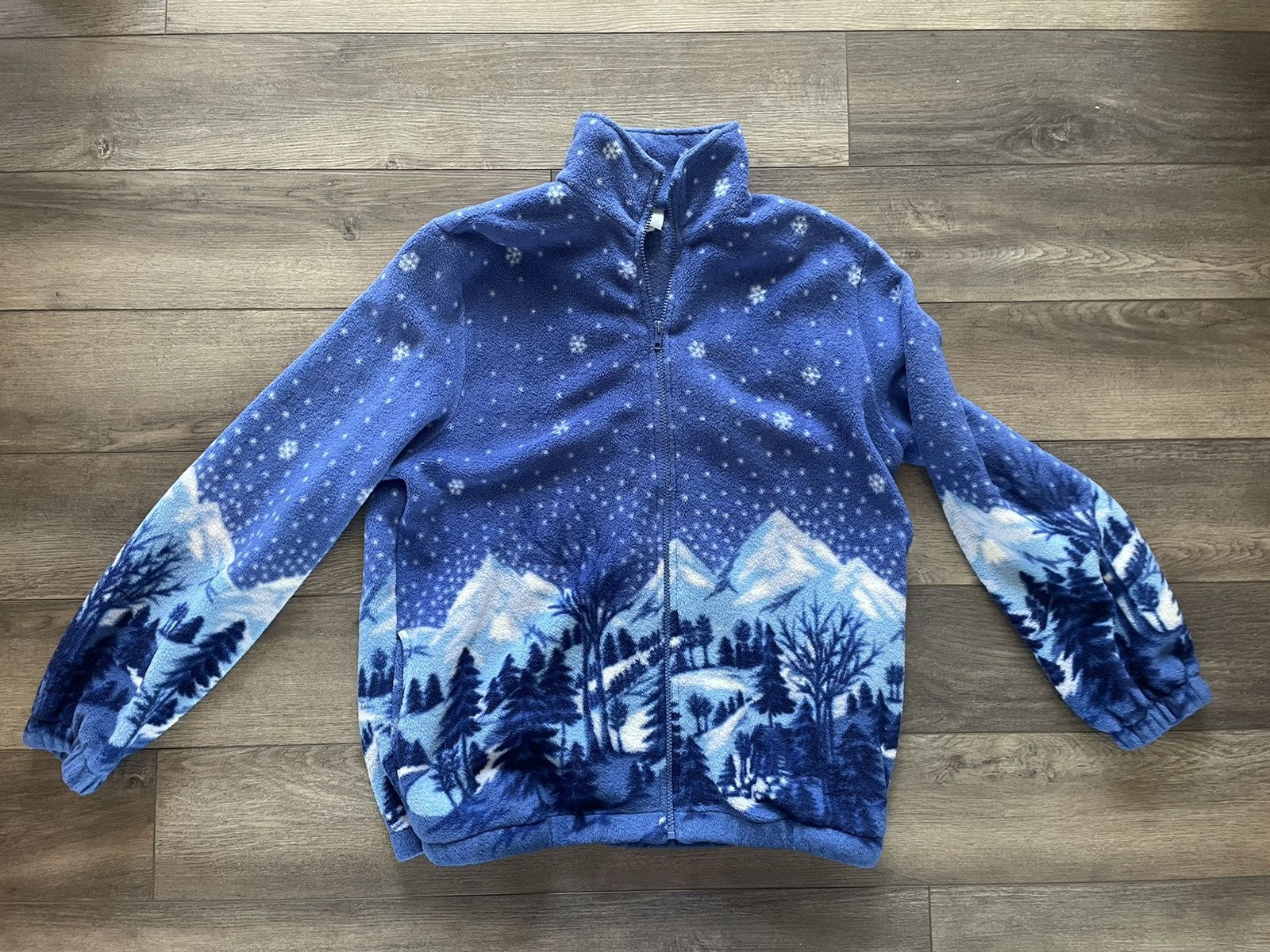 Vintage Winter Wonderland Fleece Zip-up Size US M / EU 48-50 / 2 - 1 Thumbnail