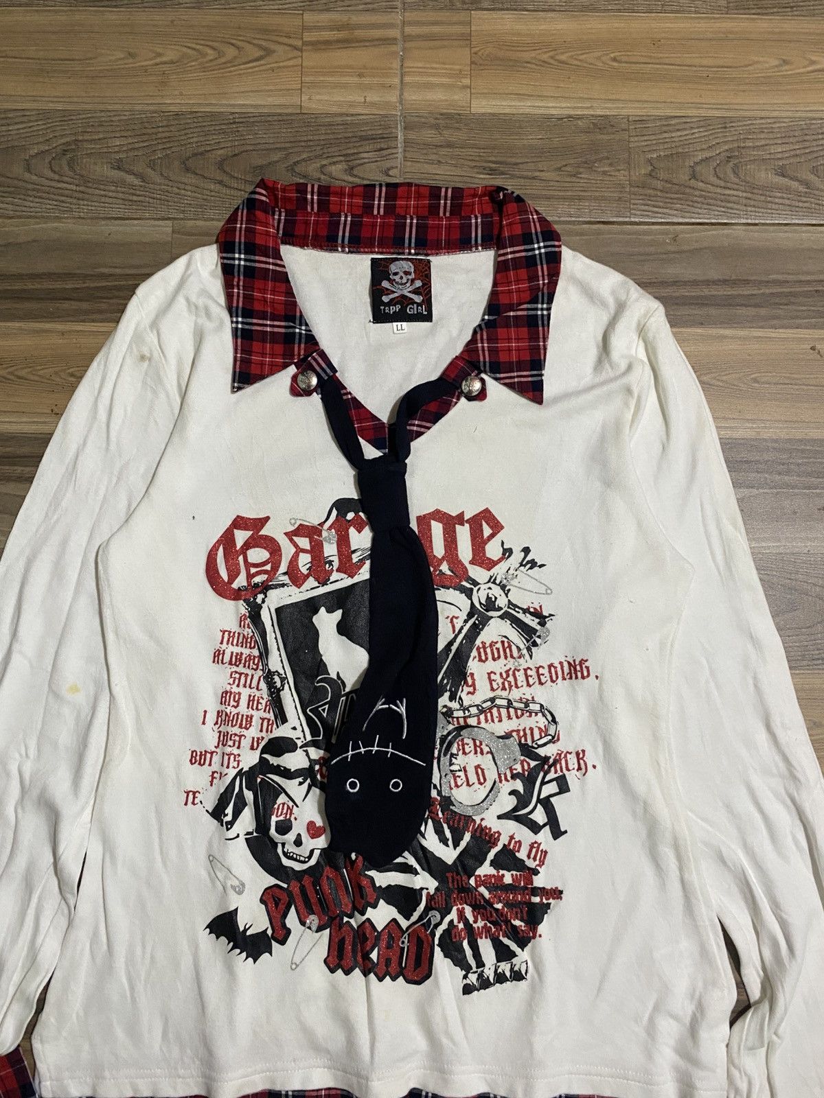 Japanese Brand PUNK HEAD TRPP GIRL LONG SLEEVE Size XL / US 12-14 / IT 48-50 - 2 Thumbnail