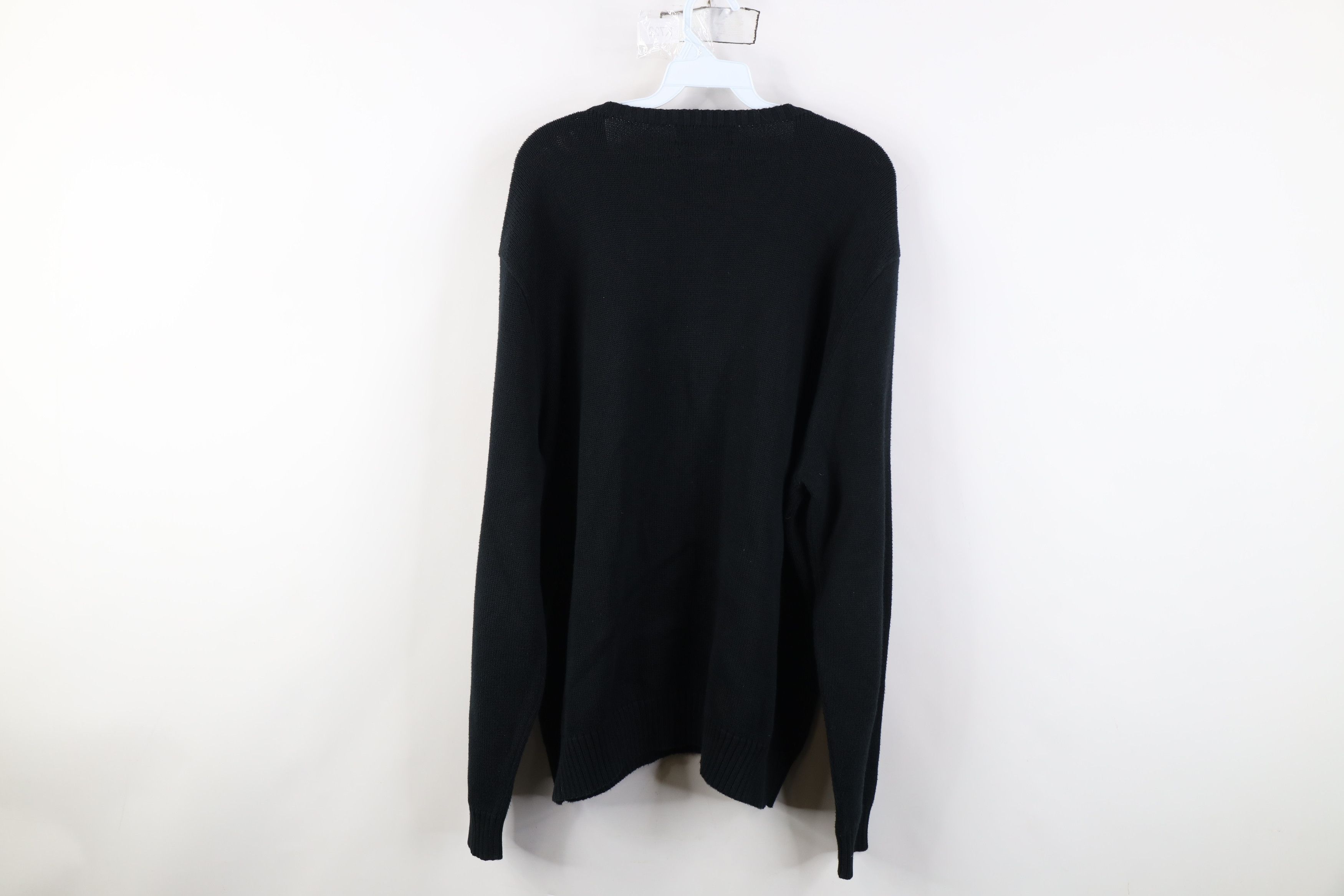 Ralph Lauren Vintage 90s Ralph Lauren Cotton Knit Crewneck Sweater Black Size US XL / EU 56 / 4 - 9 Thumbnail