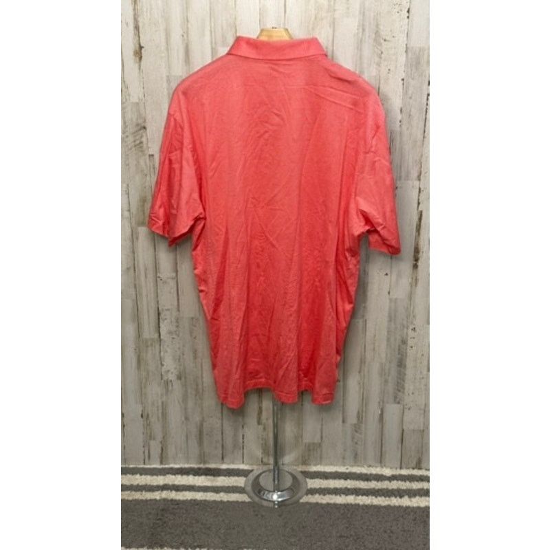 Peter Millar Peter Millar Men's XL Coral Striped Short Sleeve Polo Golf Size US XL / EU 56 / 4 - 4 Thumbnail