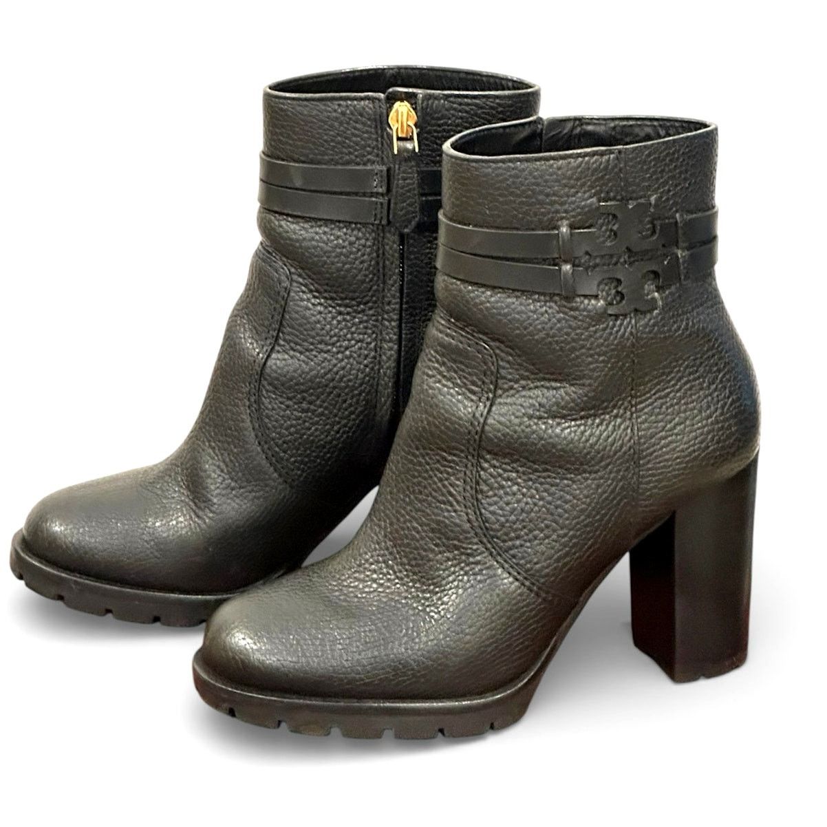 Tory Burch Tory burch Leigh Pebbled Leather 3" heeled ankle boot size 6 Size US 6 / IT 36 - 3 Thumbnail