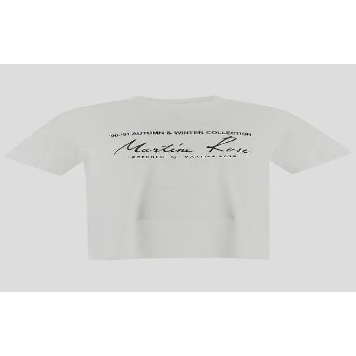 ★MARTINE ROSE★ Logo Print Short Sleeve T-Shirt White Black 28127303_57655682_600.jpg