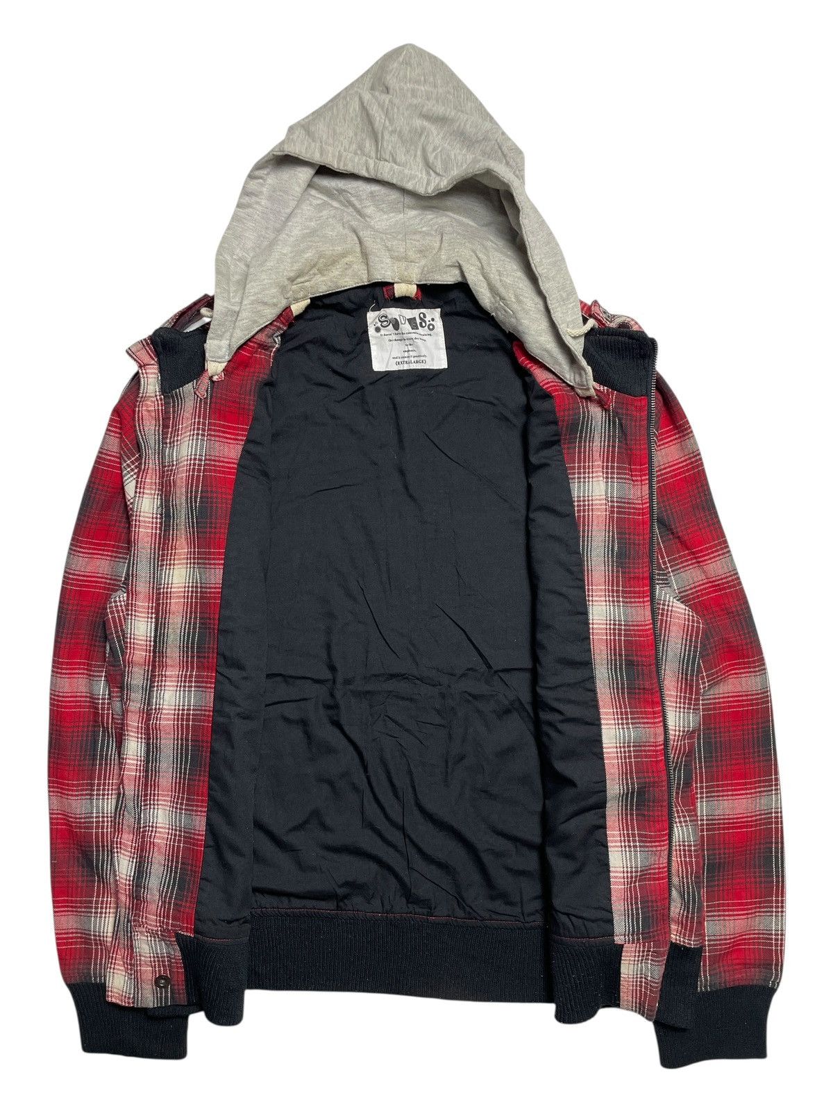 BUFFALO BOBS 2000’s Soves - L.G.B Style Plaid Hooded Jacket Size US XL / EU 56 / 4 - 2 Thumbnail