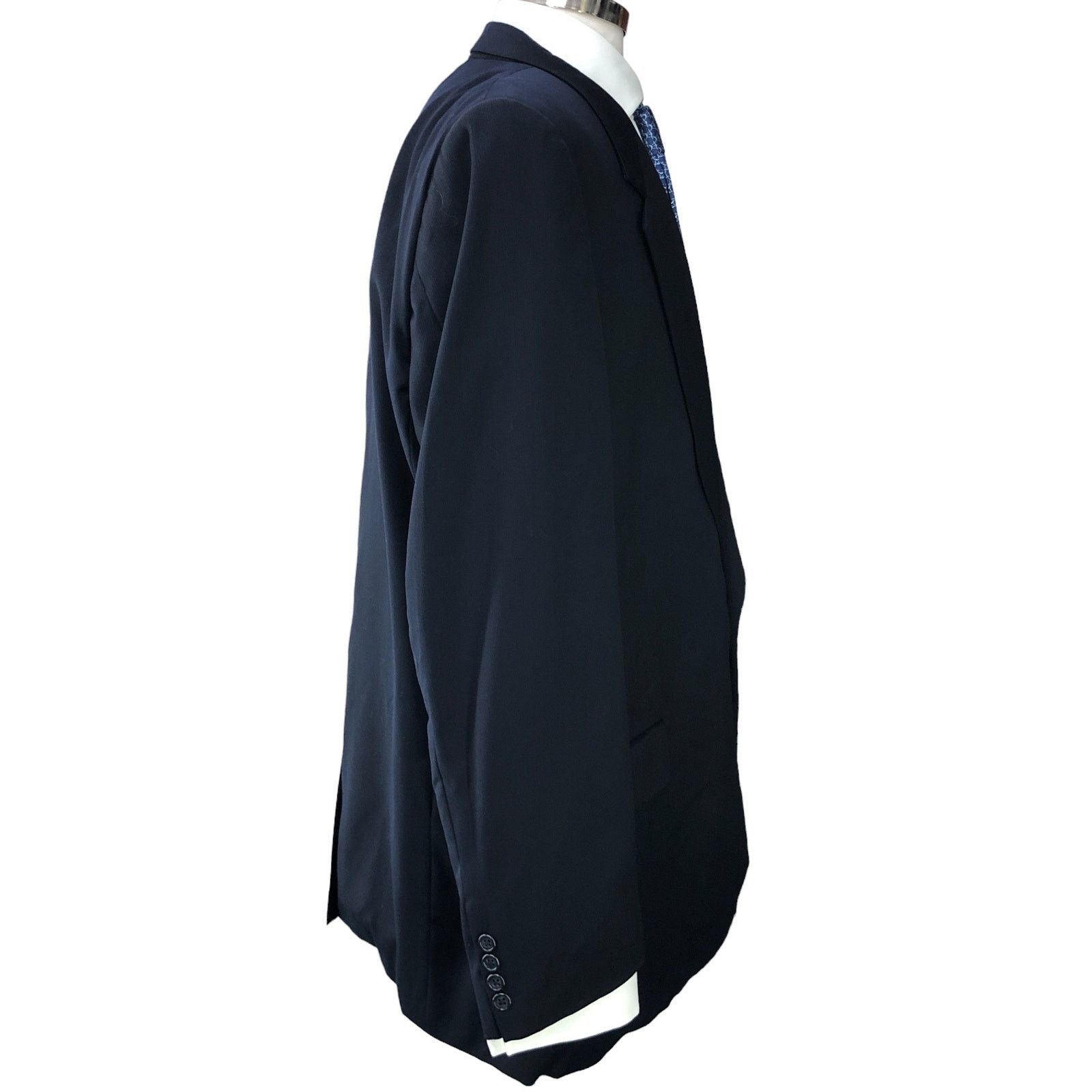 Burberry Burberrys Vintage Mens Size 48L Sport Coat Wool Navy 90s Size 48L - 10 Thumbnail