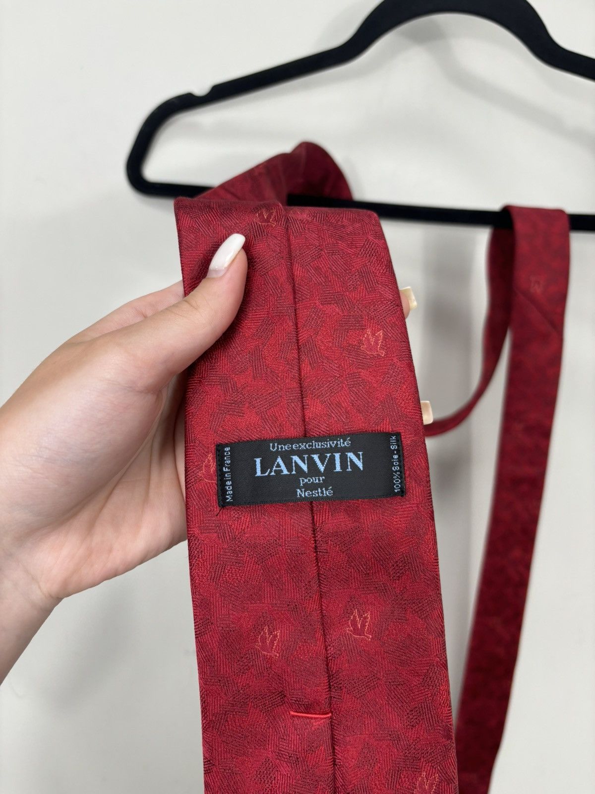 Lanvin Lanvin Paris Nestle NEW Rare Abstract Bird Pattern Silk Tie Size ONE SIZE - 3 Thumbnail