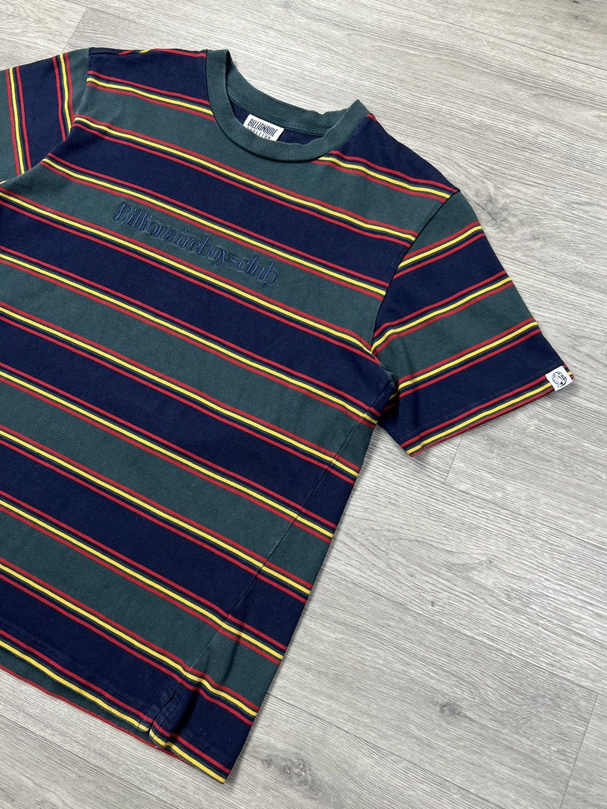 Billionaire Boys Club Billionaire Boys Club BBC Striped Embroidered Logo Tee sz XL Size US XL / EU 56 / 4 - 3 Thumbnail