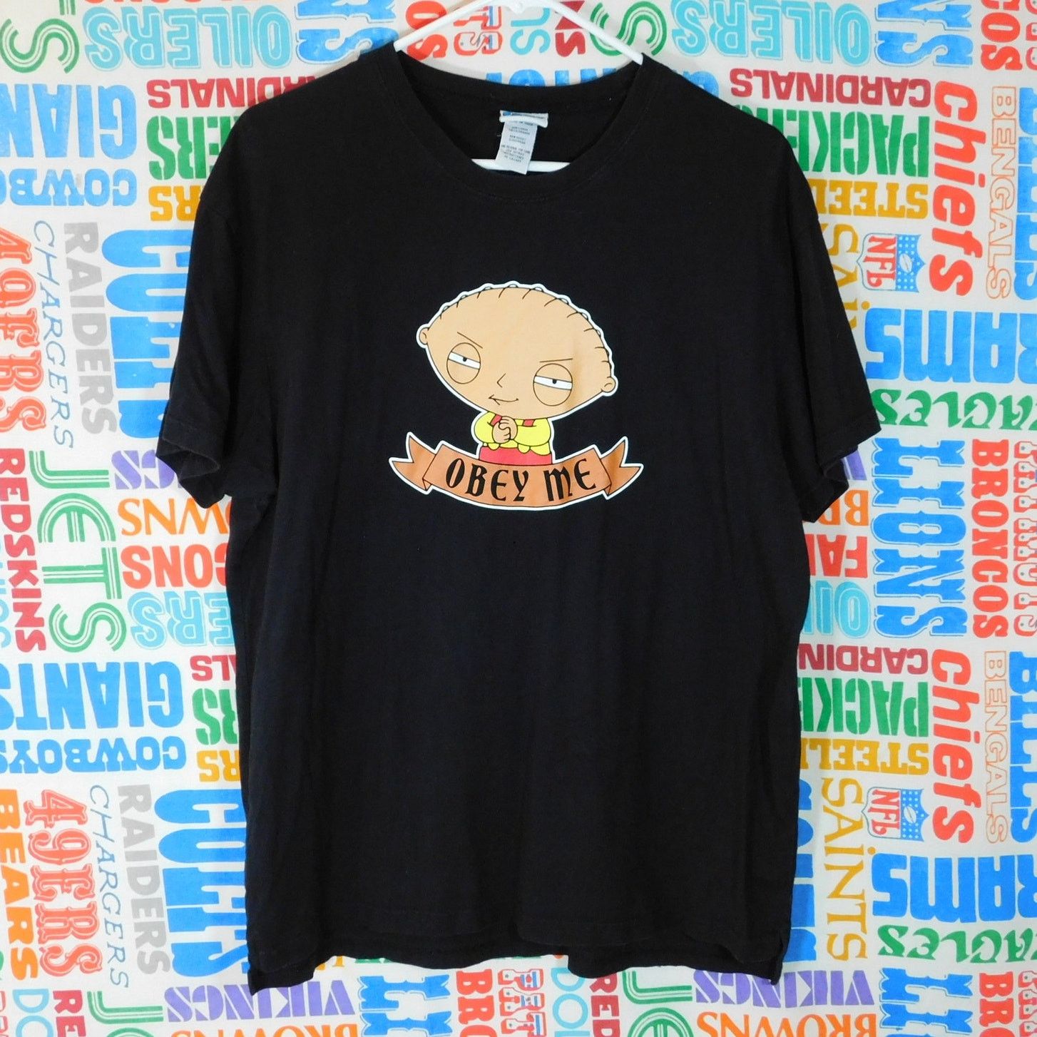 Hanes Y2K Family Guy Stewie Obey Me Graphic T Shirt Size L 2007 Size US M / EU 48-50 / 2 - 1 Thumbnail