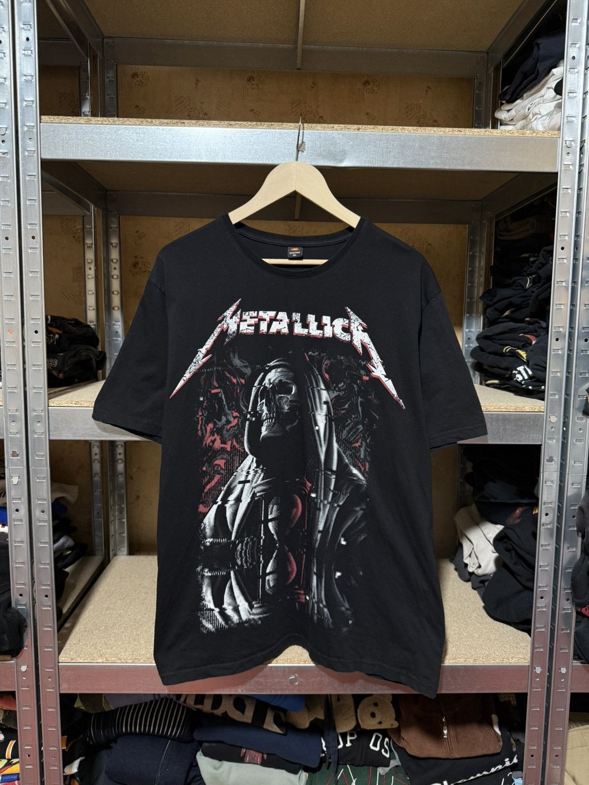 Band Tees × Metallica × Vintage Vintage 2000’s Band Metallica Skull Death Metal Rock T-Shirt Size US XL / EU 56 / 4 - 1 Thumbnail