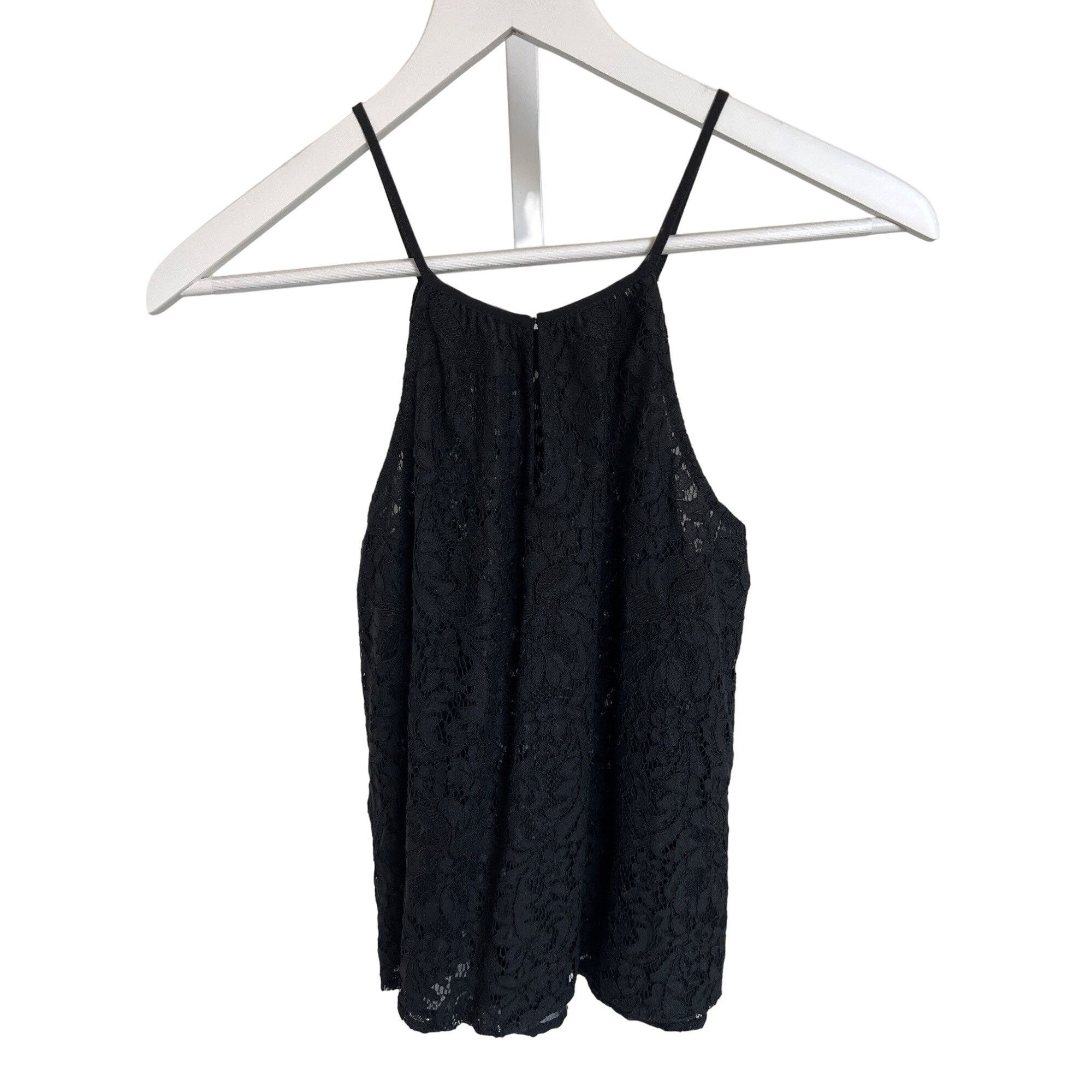 REVOLVE 1. State Black Lace Halter Top Size XS / US 0-2 / IT 36-38 - 6 Thumbnail