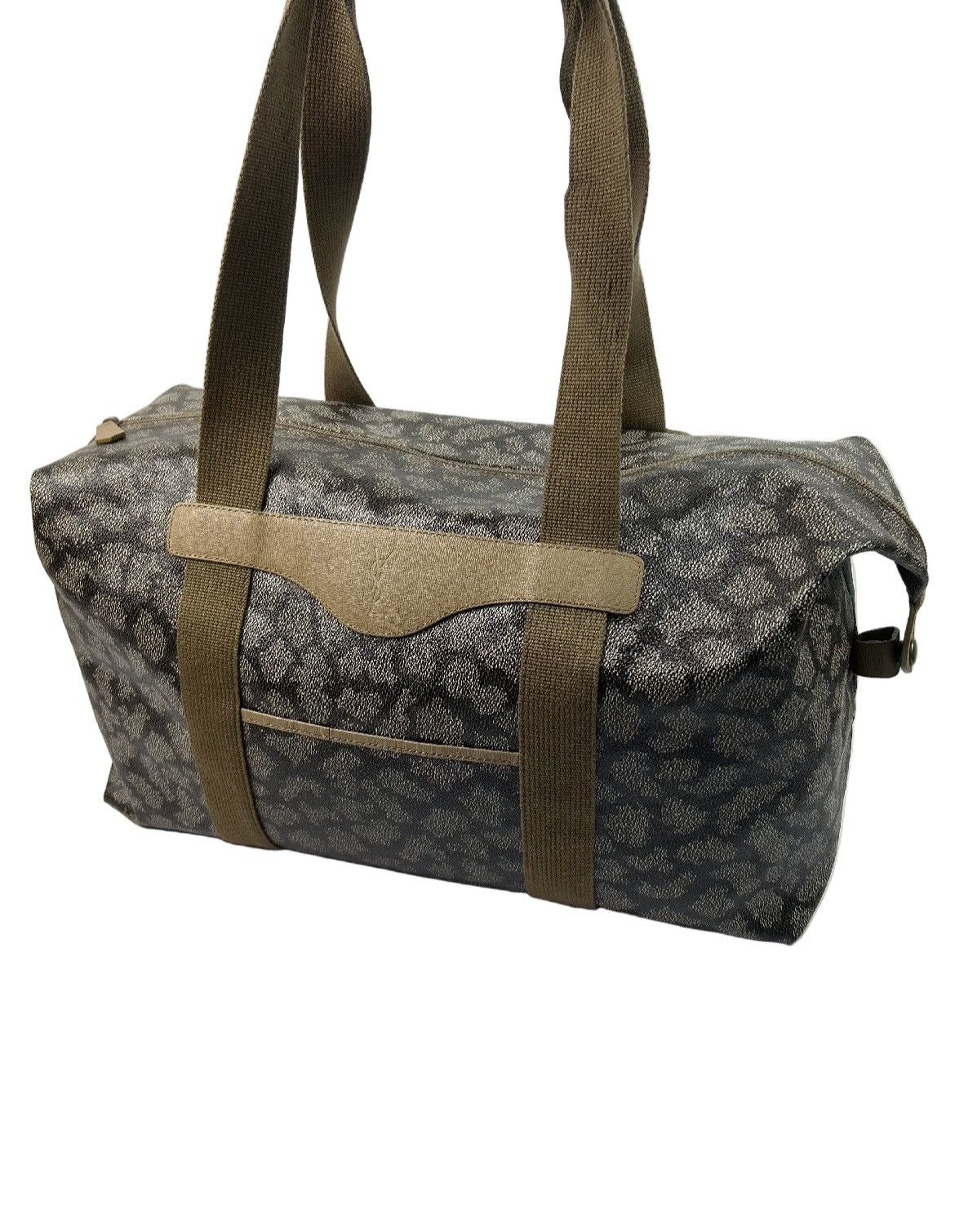 Yves Saint Laurent YSL Canvas Leather Duffle Bag Size ONE SIZE - 1 Thumbnail