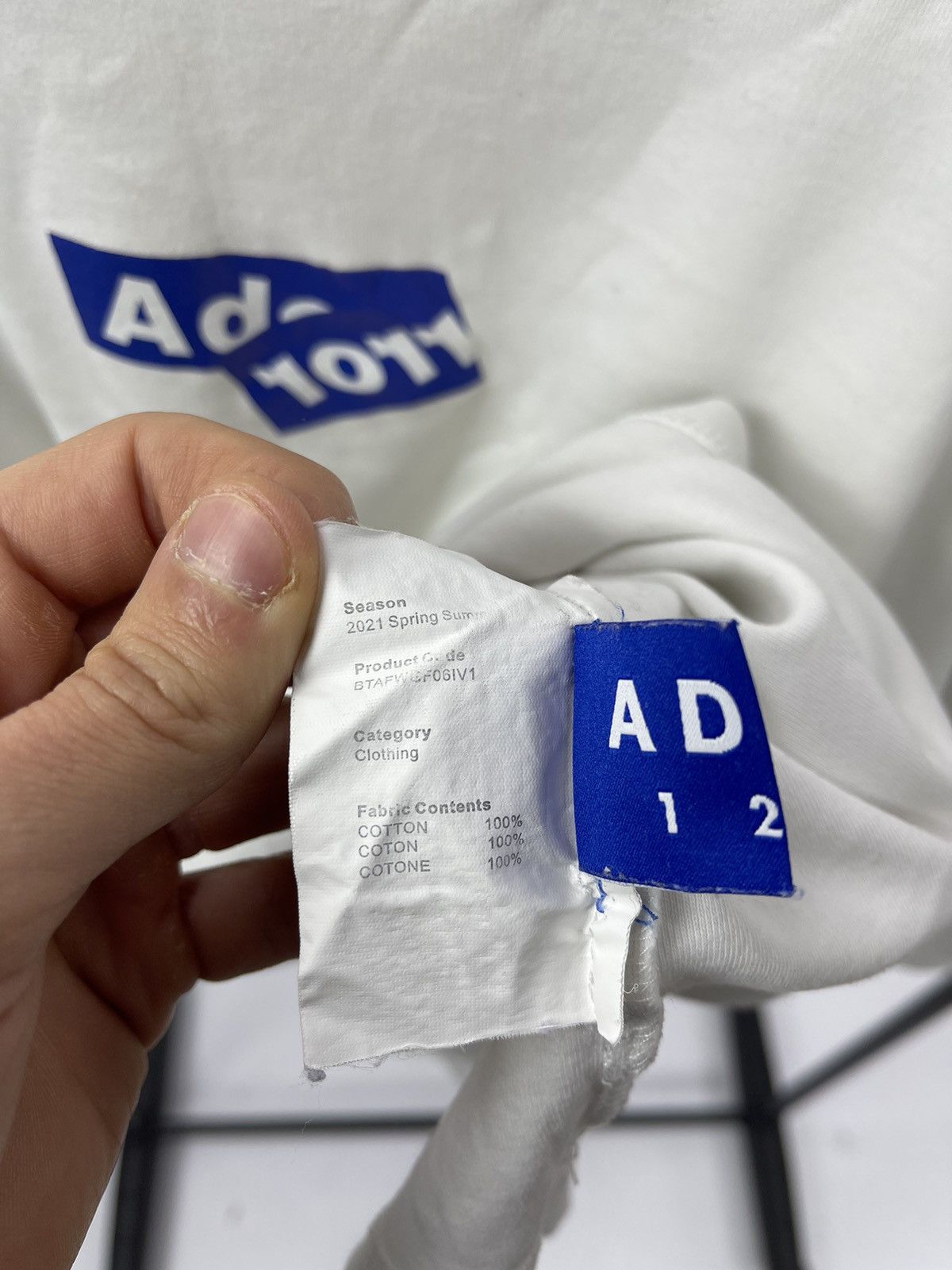 Ader Error Ader Error Central Logo T-Shirt White Size A1 Summer 2021 Size US L / EU 52-54 / 3 - 6 Thumbnail