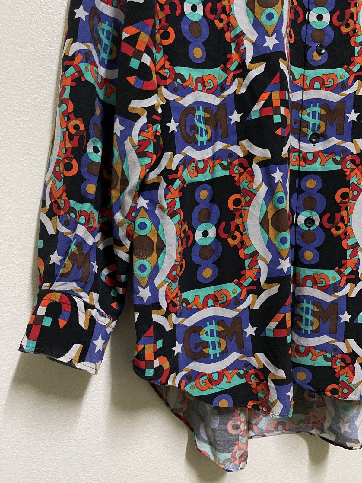 Japanese Brand × Vintage Grass Mens Jun Saito Full Print Shirt Size US L / EU 52-54 / 3 - 3 Thumbnail