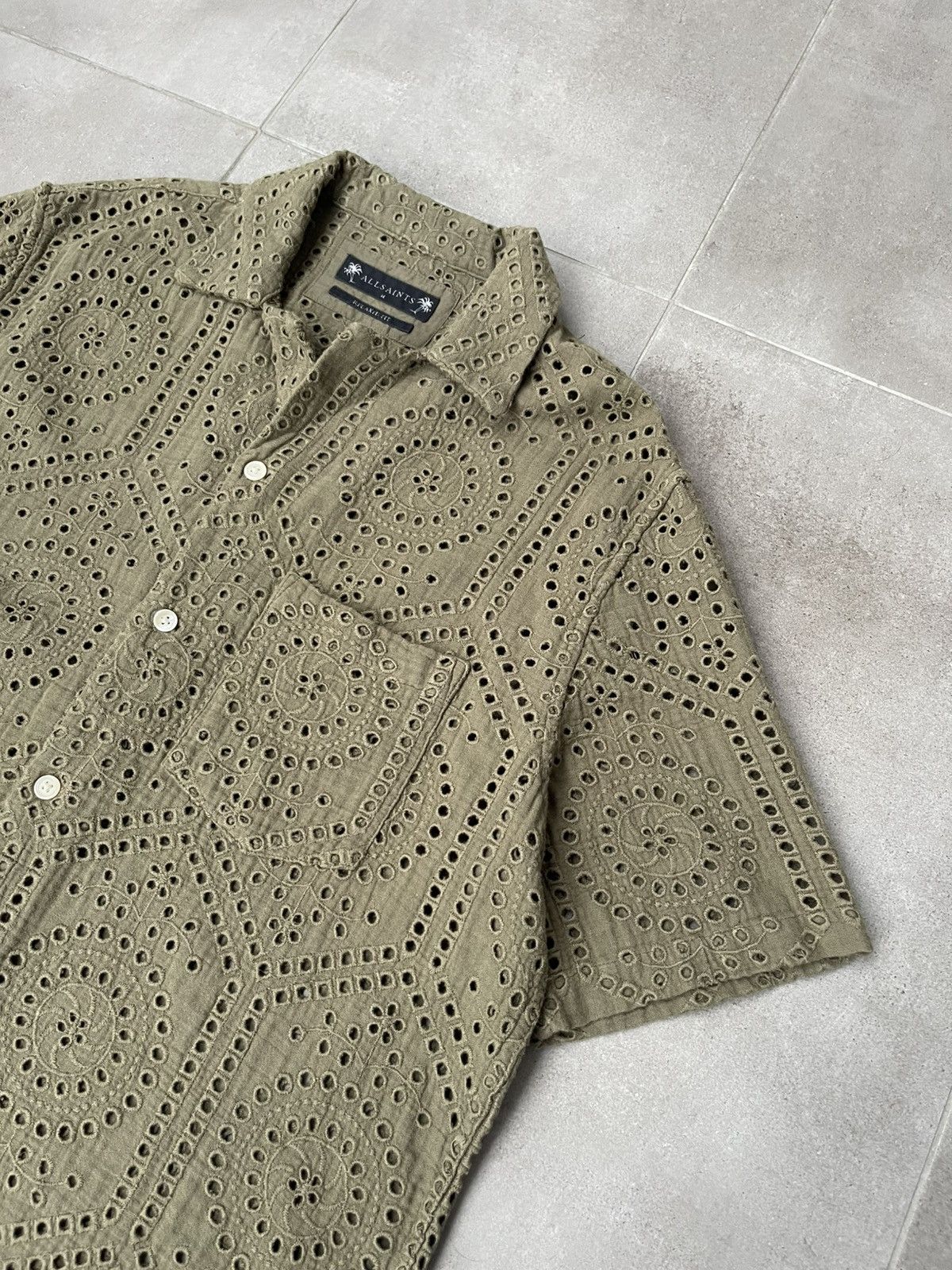 Allsaints !DS! SS23 Allsaints Pueblo SS Laser Swamp Green Shirt Size US M / EU 48-50 / 2 - 10 Thumbnail