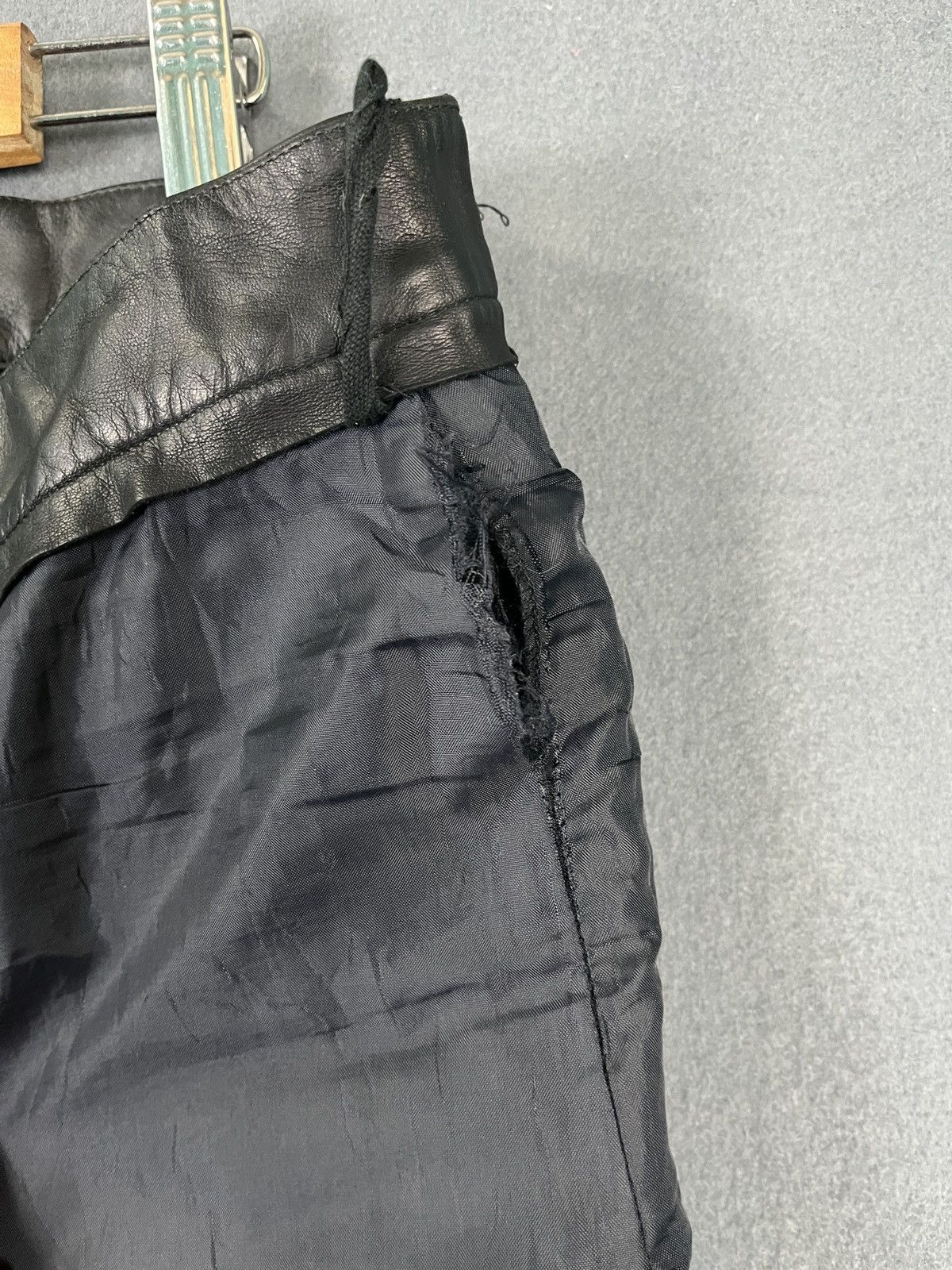 Genuine Leather × Hedi Slimane × agnes b. Agnes B. 90s Leather Pants Made in France Size US 31 - 12 Thumbnail