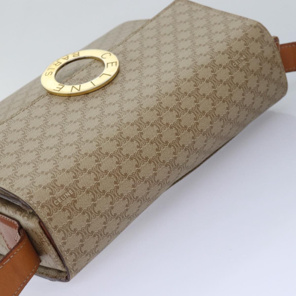 Celine CELINE Macadam Canvas Shoulder Bag Beige Size ONE SIZE - 6 Thumbnail