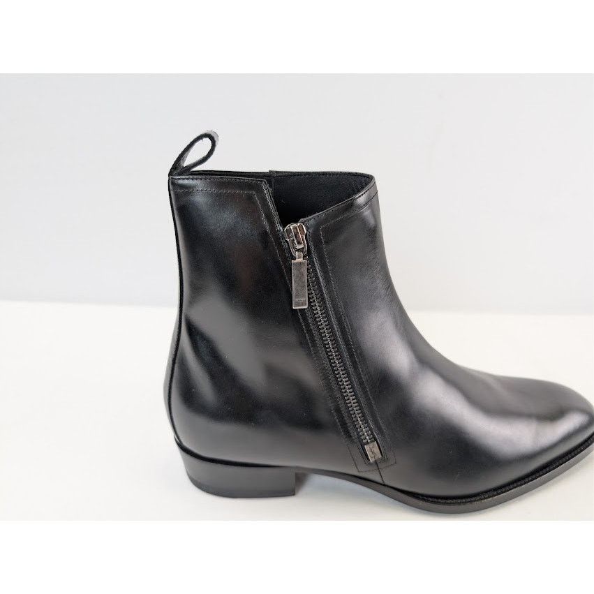 Saint Laurent Paris o1rshd1 Leather Shezan Wyatt 30 Chelsea Boots in Nero Size US 10.5 / EU 43-44 - 5 Thumbnail
